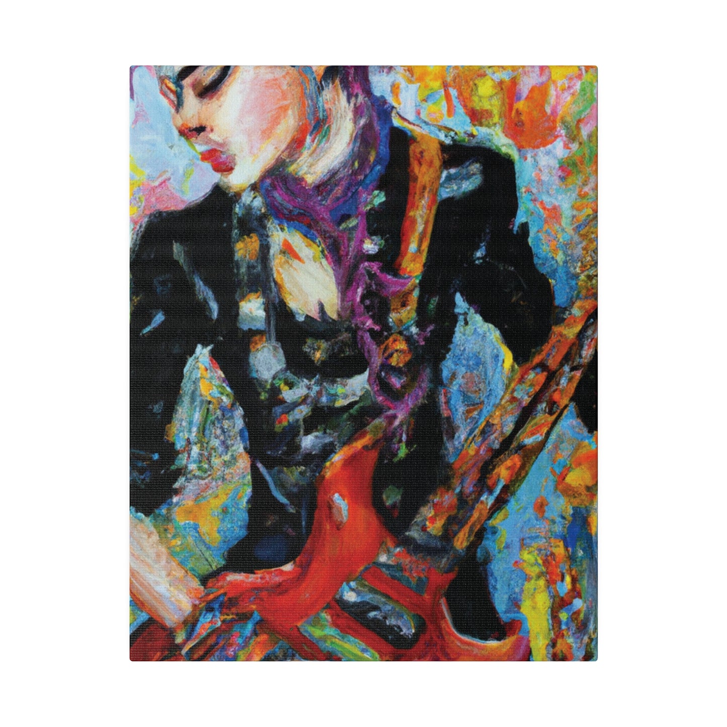 7123G - Rockstar Oil Painting Style Print | Poster | Home Decor | Wall Art | Music Art | Canvas