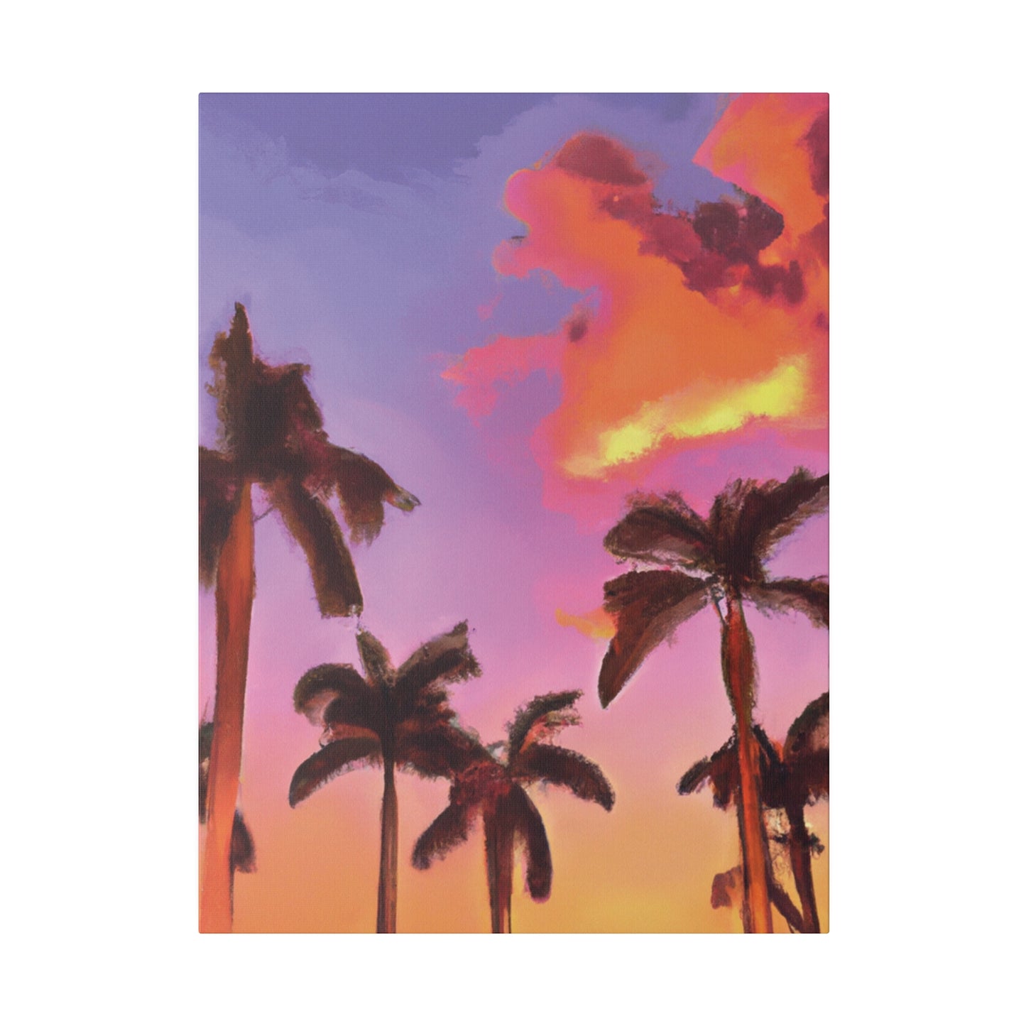 7518V - Miami Beach Sunset Painting Print | Miami | Beach | Sunset | Poster | Home Decor | Wall Art | Canvas