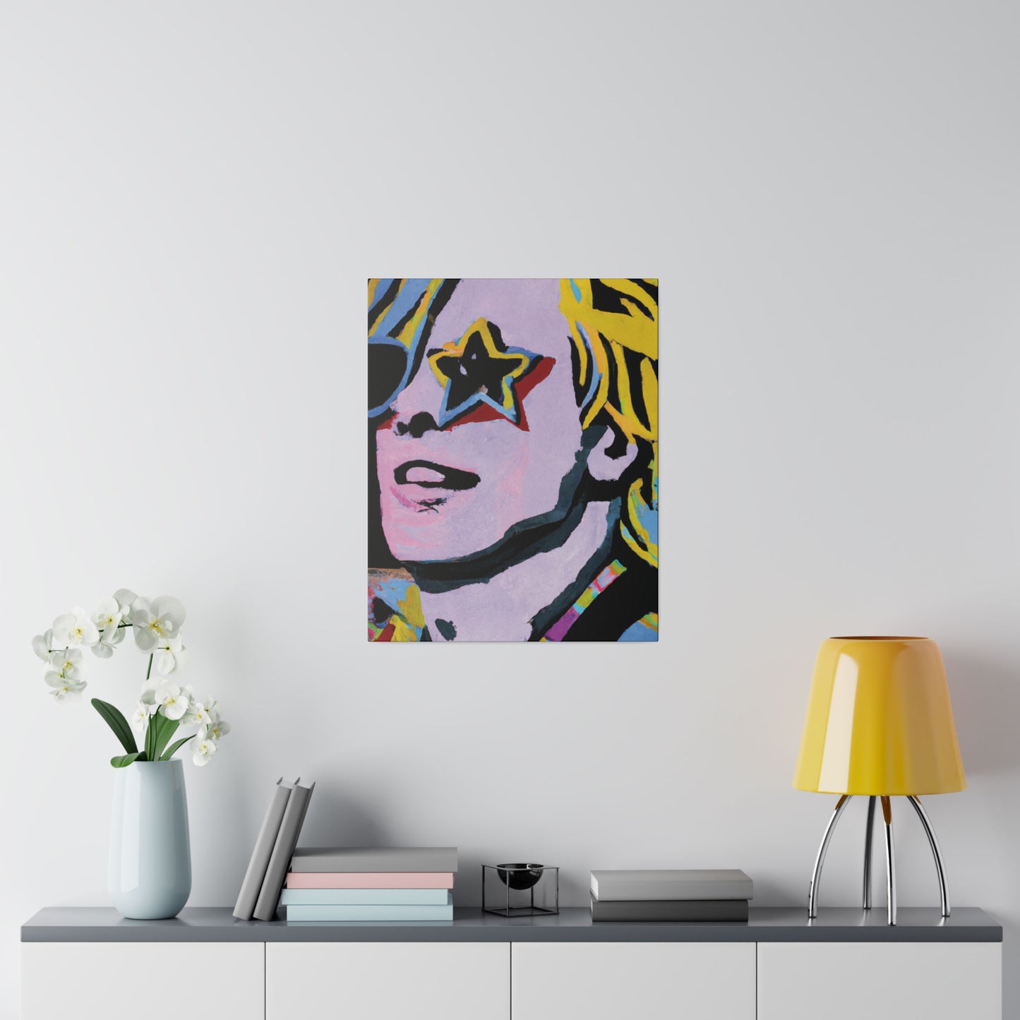 5027F - Rockstar Painting Print | Face | Abstract | Poster | Home Decor | Wall Art | Music Art | Canvas