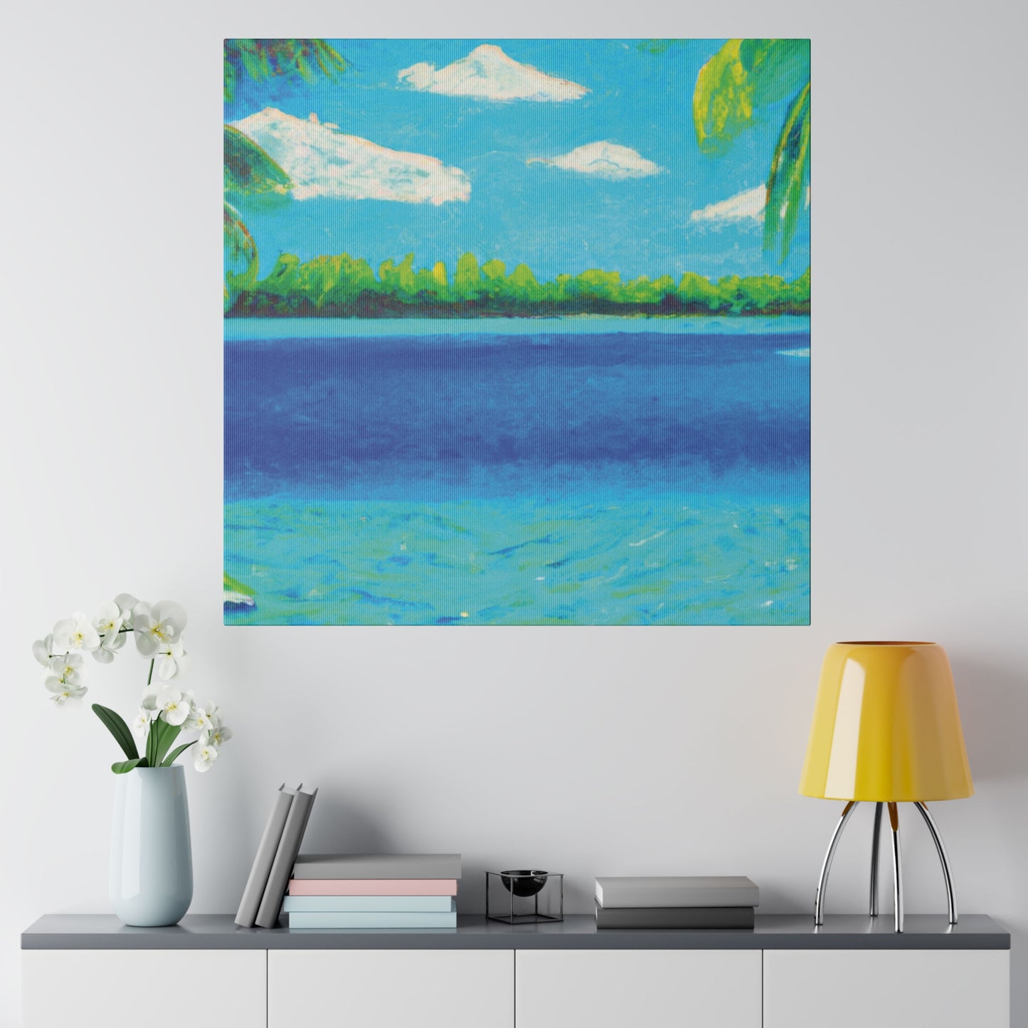 4513K - Bahamas Ocean Painting Print | Bahamas | Ocean | Beach | Poster | Home Decor | Wall Art | Canvas