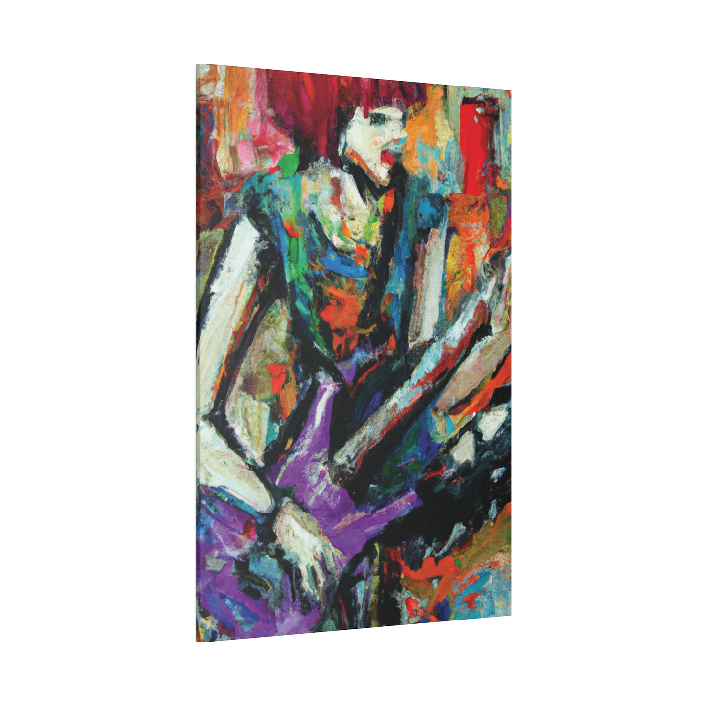 2354A - Rockstar Oil Painting Style Print | Poster | Home Decor | Wall Art | Music Art | Canvas