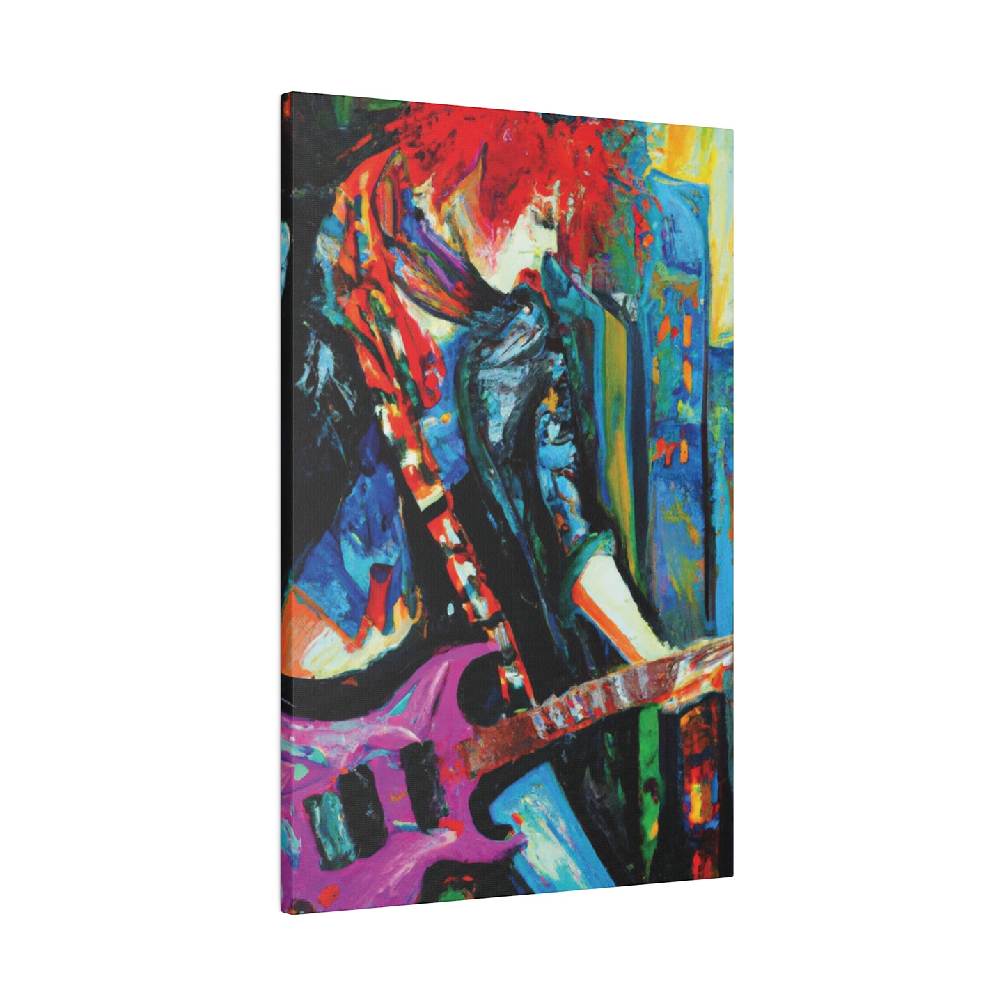 8461D - Rockstar Oil Painting Style Print | Poster | Home Decor | Wall Art | Music Art | Canvas