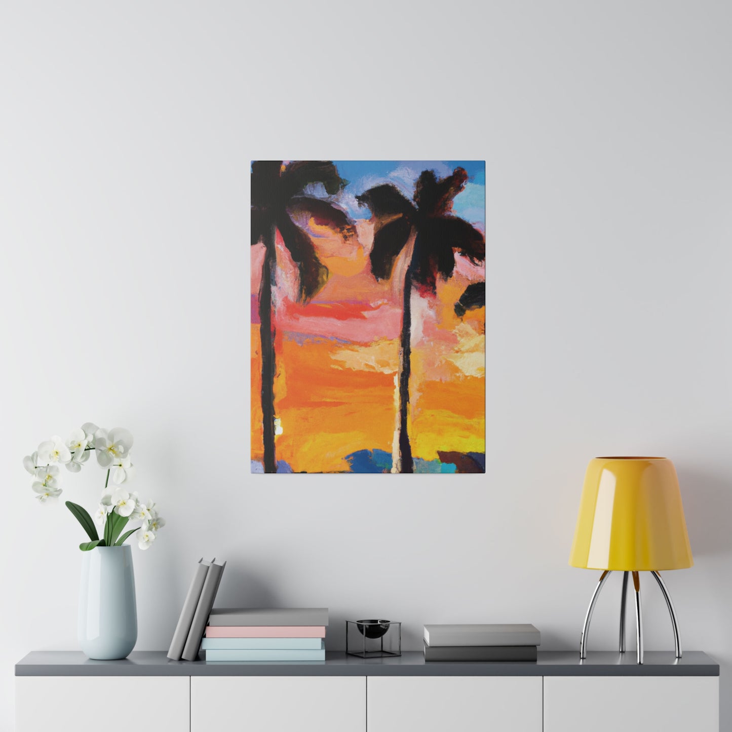 3236E - Miami Beach Sunset Painting Print | Miami | Beach | Sunset | Poster | Home Decor | Wall Art | Canvas