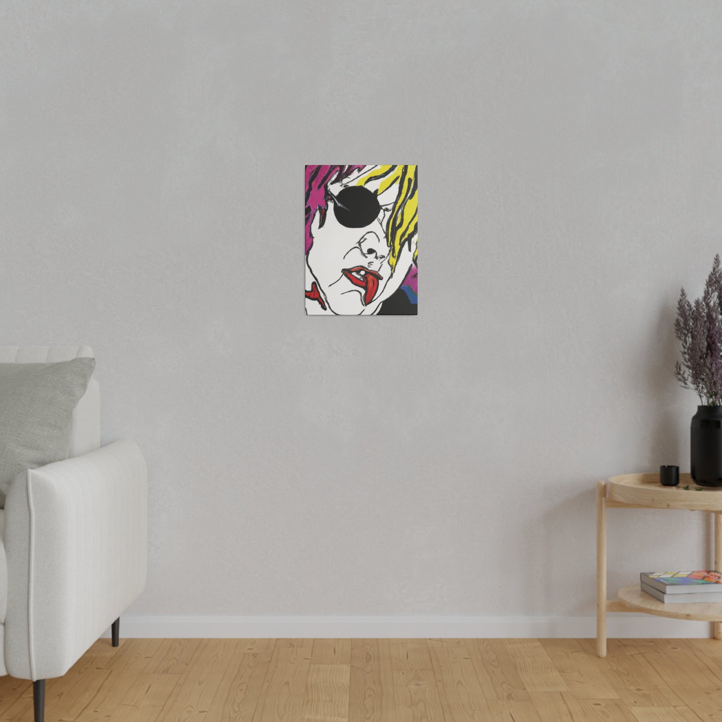 4249K - Rockstar Painting Print | Face | Abstract | Poster | Home Decor | Wall Art | Music Art | Canvas