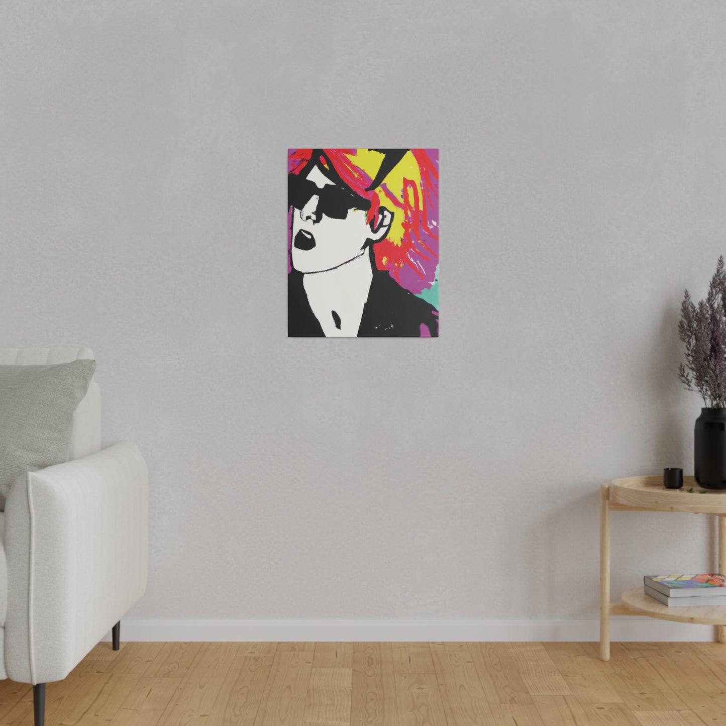 3769T - Rockstar Painting Print | Face | Abstract | Poster | Home Decor | Wall Art | Music Art | Canvas