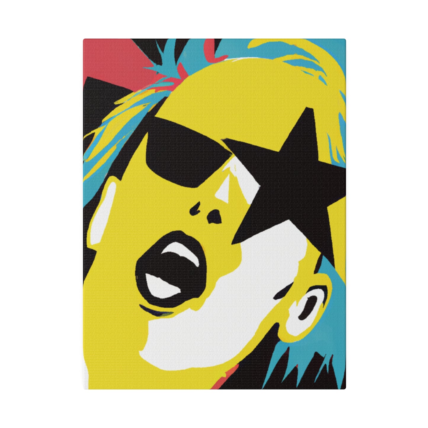 3688R - Rockstar Painting Print | Face | Abstract | Poster | Home Decor | Wall Art | Music Art | Canvas