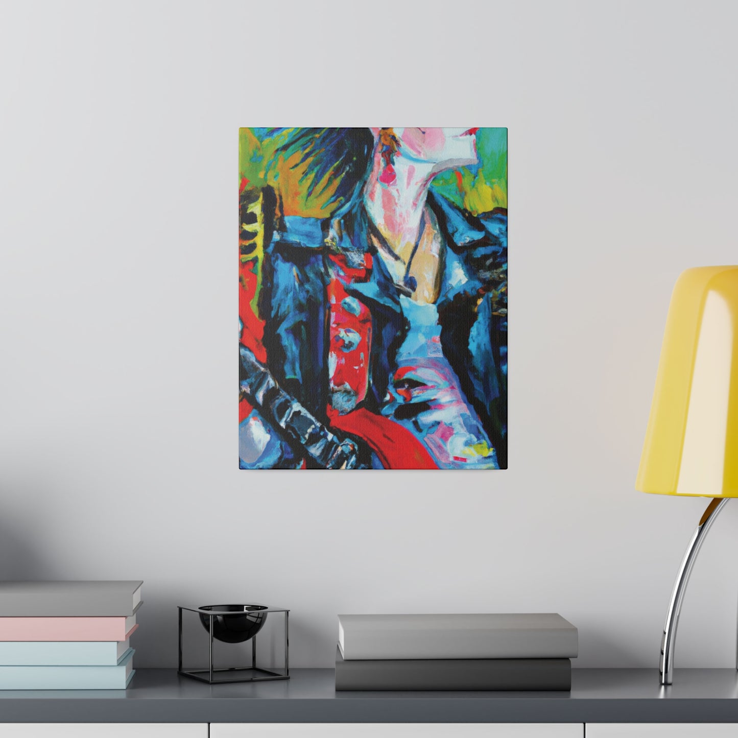 4109T - Rockstar Oil Painting Style Print | Poster | Home Decor | Wall Art | Music Art | Canvas