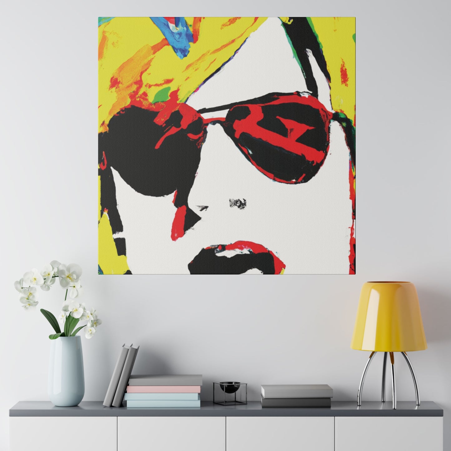 7931Q - Rockstar Painting Print | Face | Abstract | Poster | Home Decor | Wall Art | Music Art | Canvas