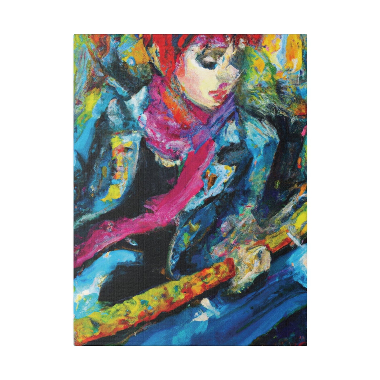 9823X - Rockstar Oil Painting Style Print | Poster | Home Decor | Wall Art | Music Art | Canvas