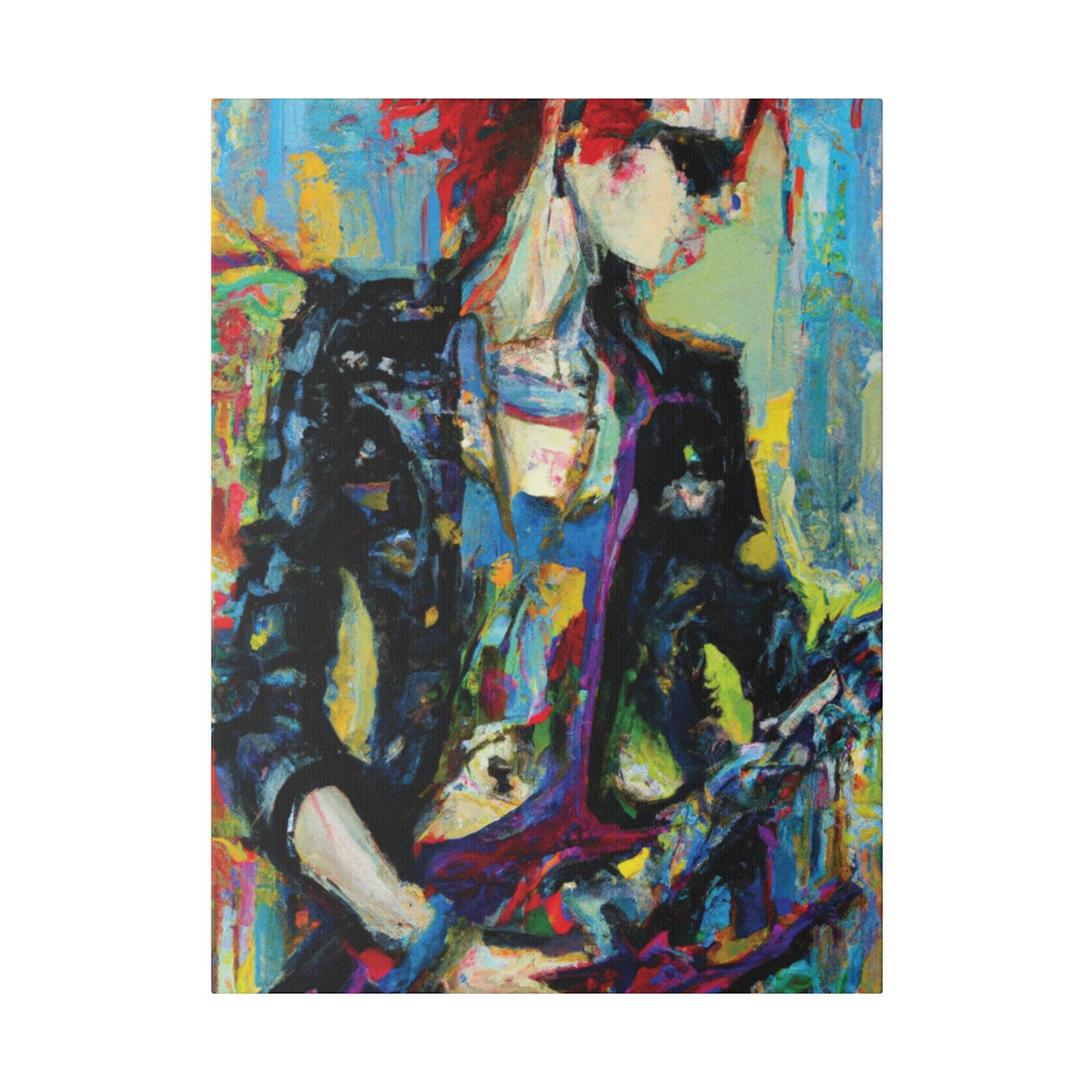 9745J - Rockstar Oil Painting Style Print | Poster | Home Decor | Wall Art | Music Art | Canvas