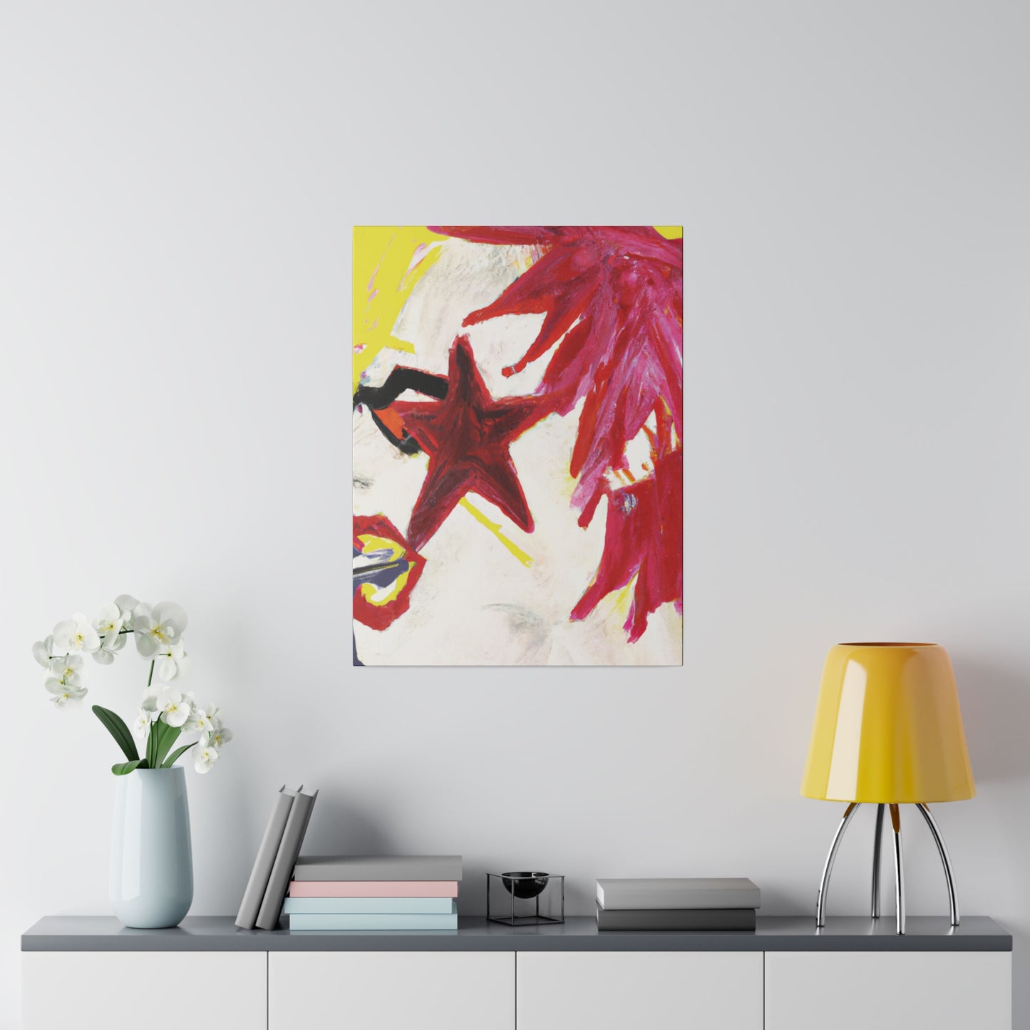 5967Z - Rockstar Painting Print | Face | Abstract | Poster | Home Decor | Wall Art | Music Art | Canvas