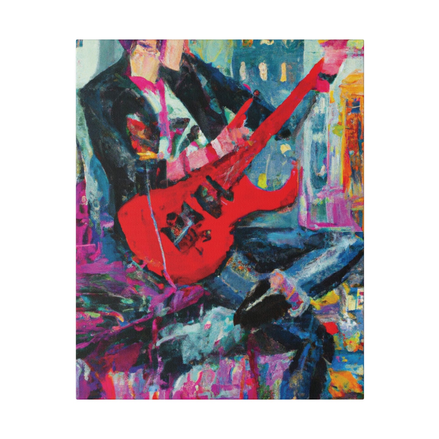 7878O - Rockstar Oil Painting Style Print | Poster | Home Decor | Wall Art | Music Art | Canvas