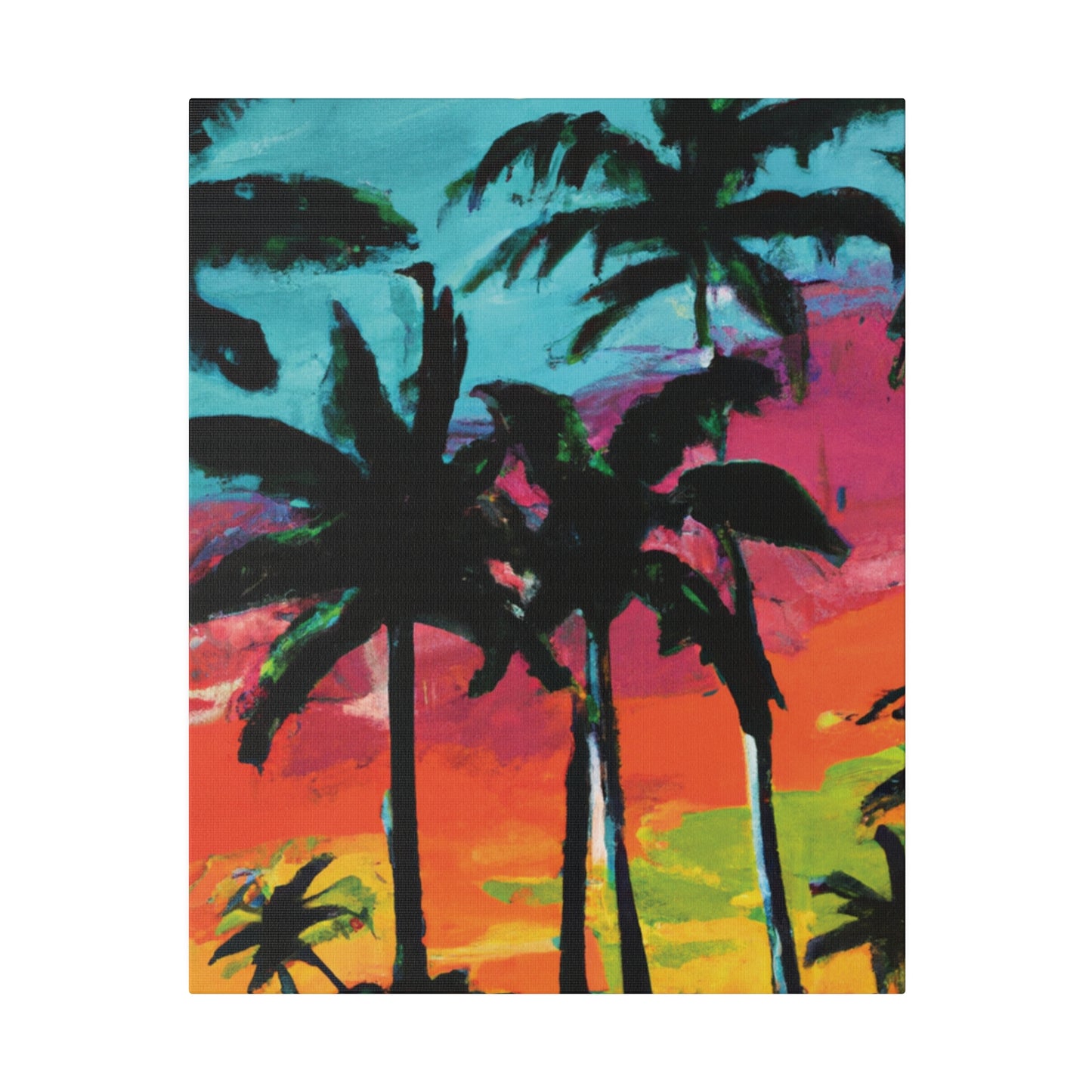 9761F - Miami Beach Sunset Painting Print | Miami | Beach | Sunset | Poster | Home Decor | Wall Art | Canvas