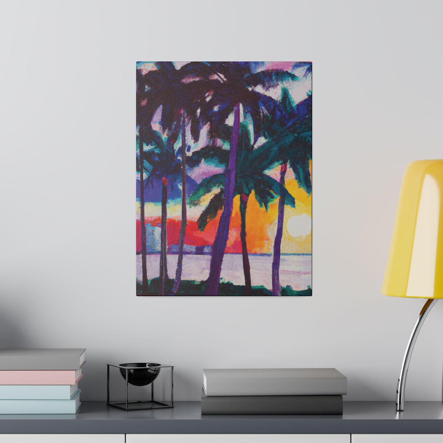 3259X - Miami Beach Sunset Painting Print | Miami | Beach | Sunset | Poster | Home Decor | Wall Art | Canvas