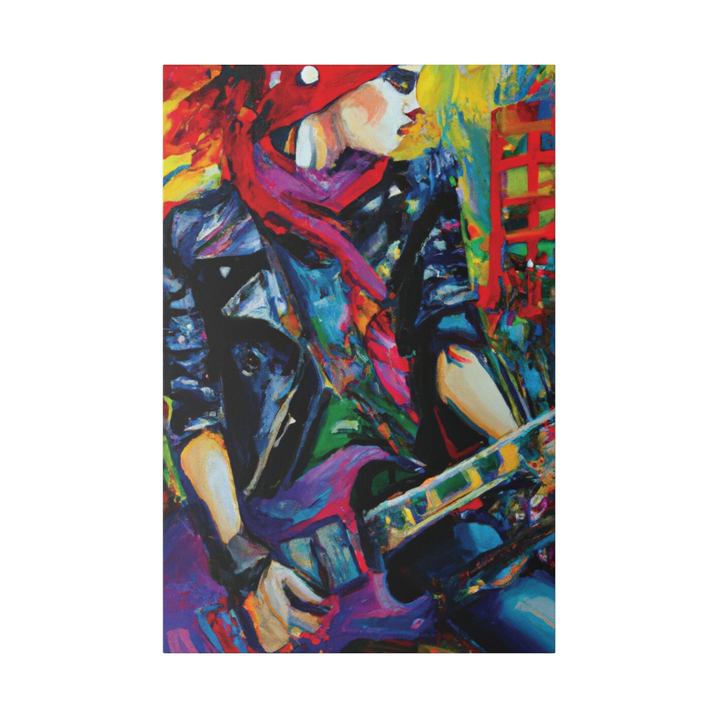 9413L - Rockstar Oil Painting Style Print | Poster | Home Decor | Wall Art | Music Art | Canvas