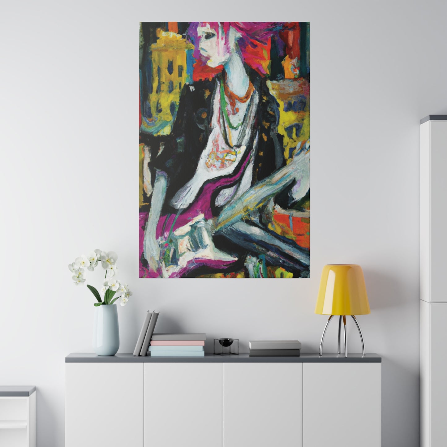 4512T - Rockstar Oil Painting Style Print | Poster | Home Decor | Wall Art | Music Art | Canvas