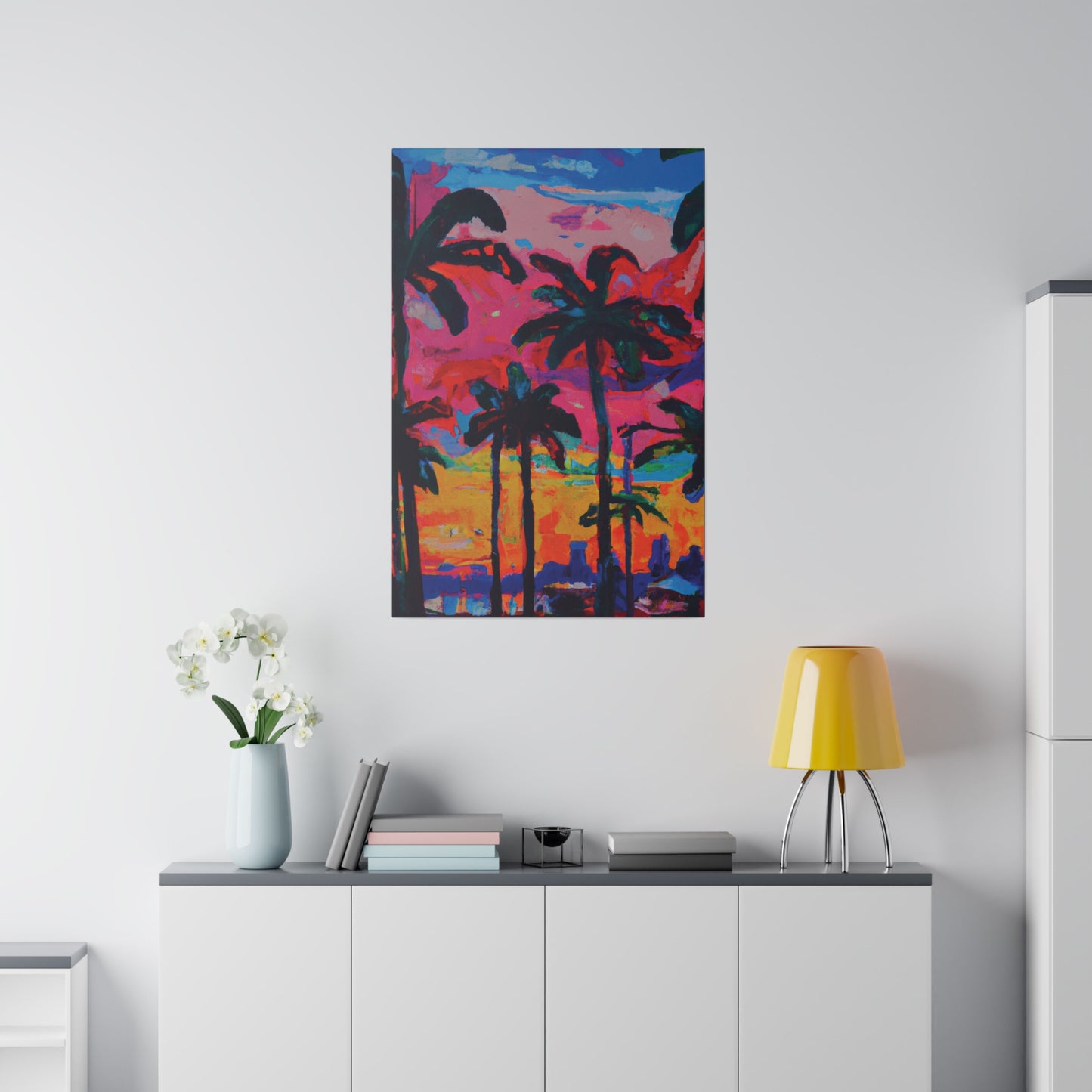 2821A - Miami Beach Sunset Painting Print | Miami | Beach | Sunset | Poster | Home Decor | Wall Art | Canvas