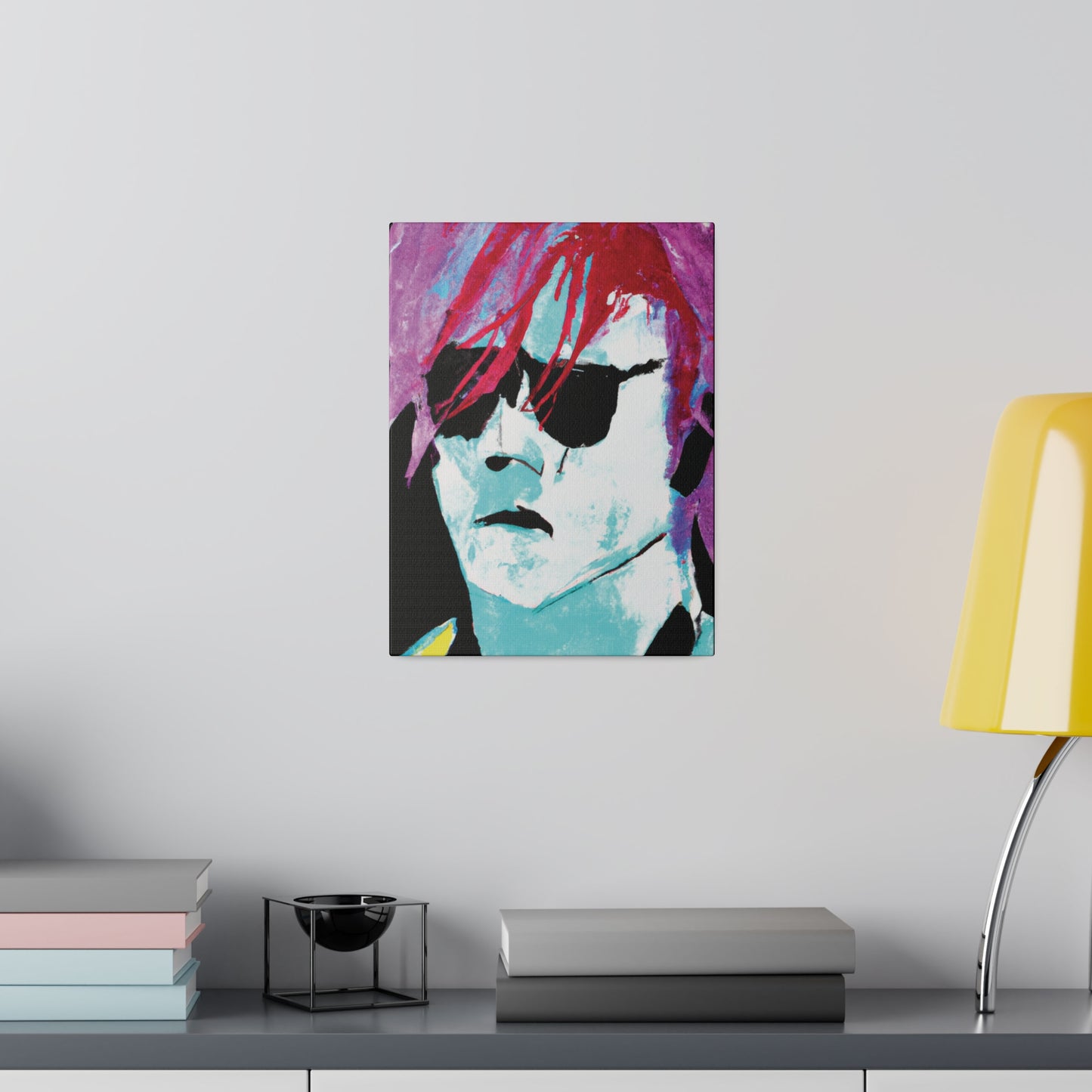 414V - Rockstar Painting Print | Face | Abstract | Poster | Home Decor | Wall Art | Music Art | Canvas