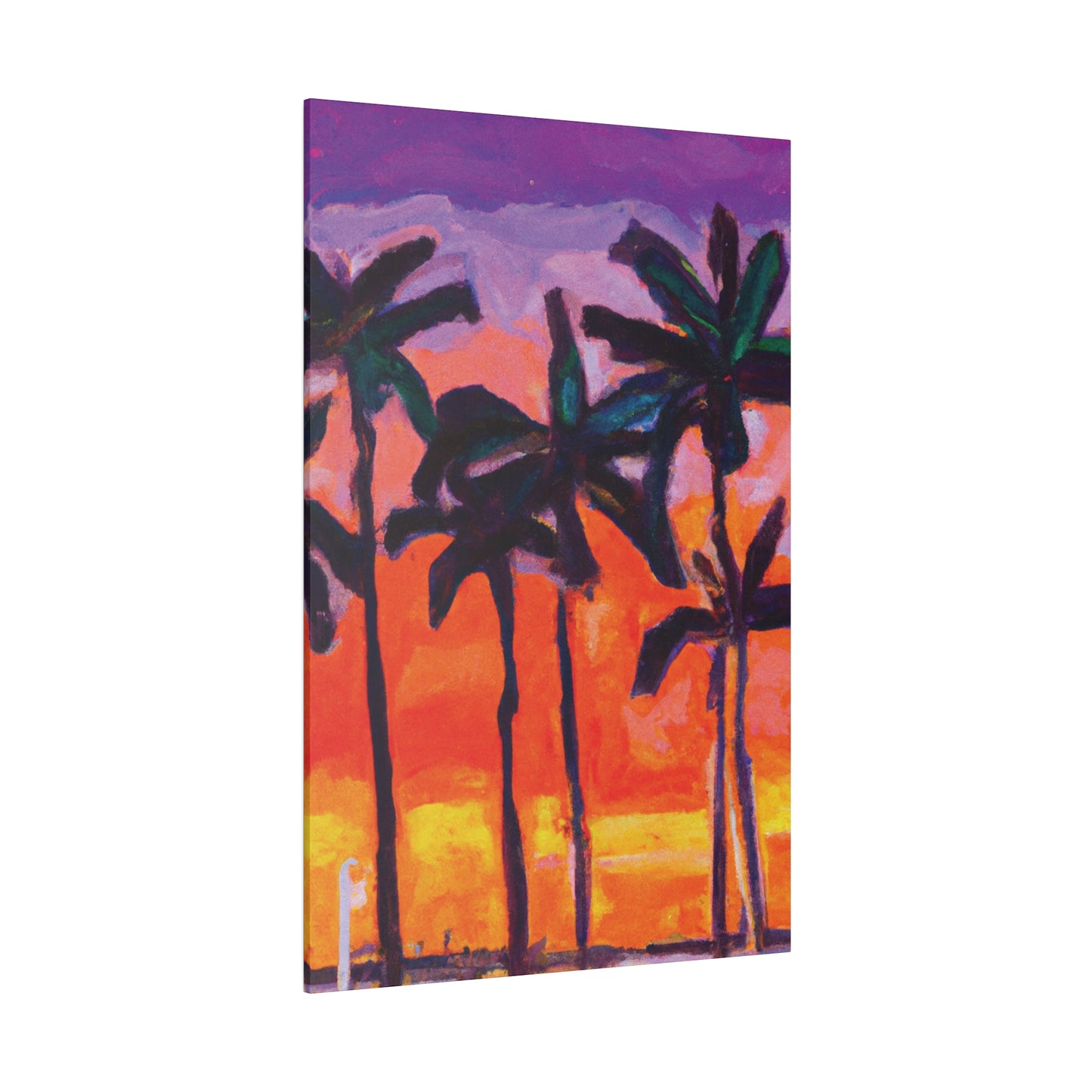 5618V - Miami Beach Sunset Painting Print | Miami | Beach | Sunset | Poster | Home Decor | Wall Art | Canvas