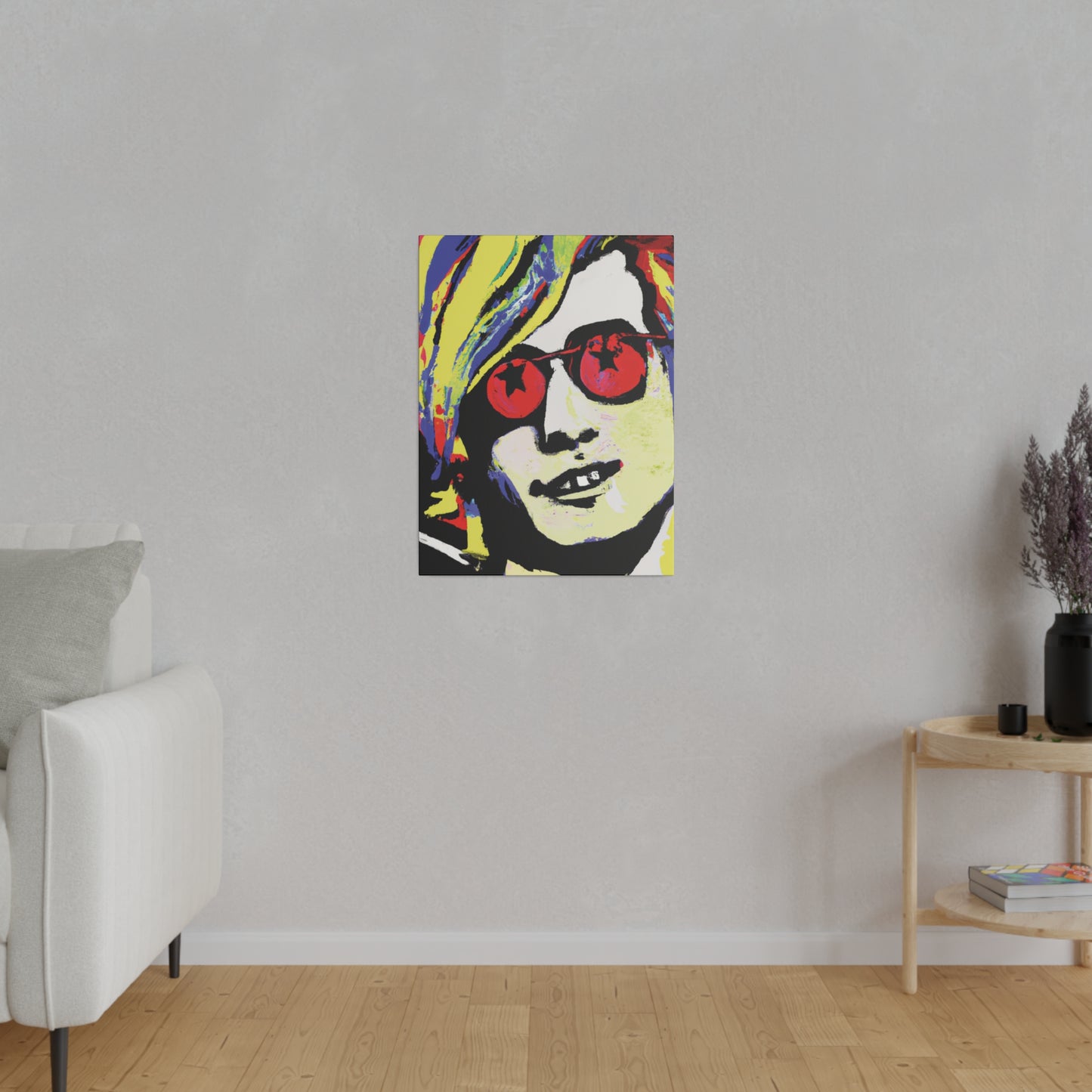 8764V - Rockstar Painting Print | Face | Abstract | Poster | Home Decor | Wall Art | Music Art | Canvas