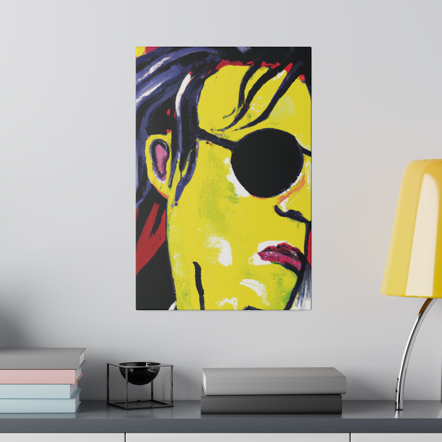 6607V - Rockstar Painting Print | Face | Abstract | Poster | Home Decor | Wall Art | Music Art | Canvas