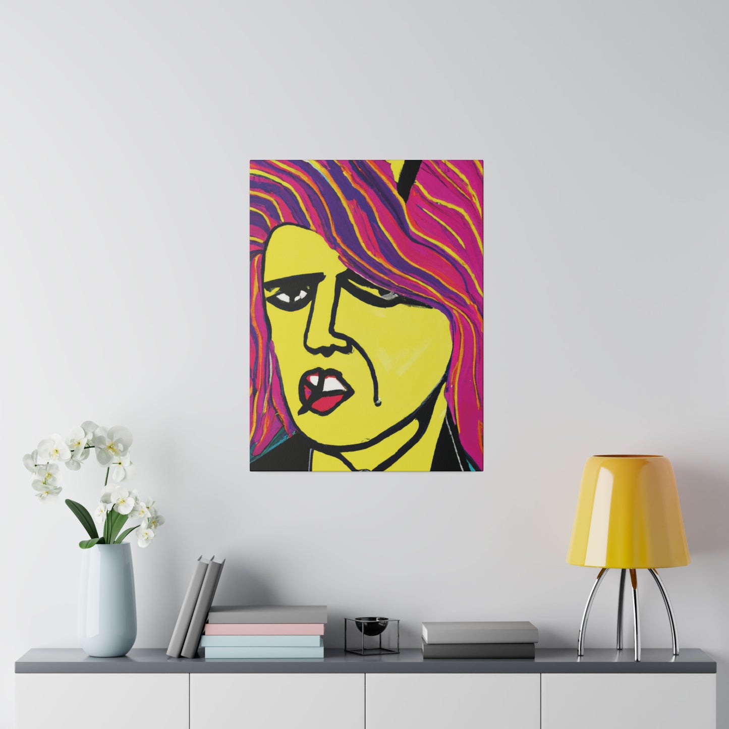 6639Q - Rockstar Painting Print | Face | Abstract | Poster | Home Decor | Wall Art | Music Art | Canvas