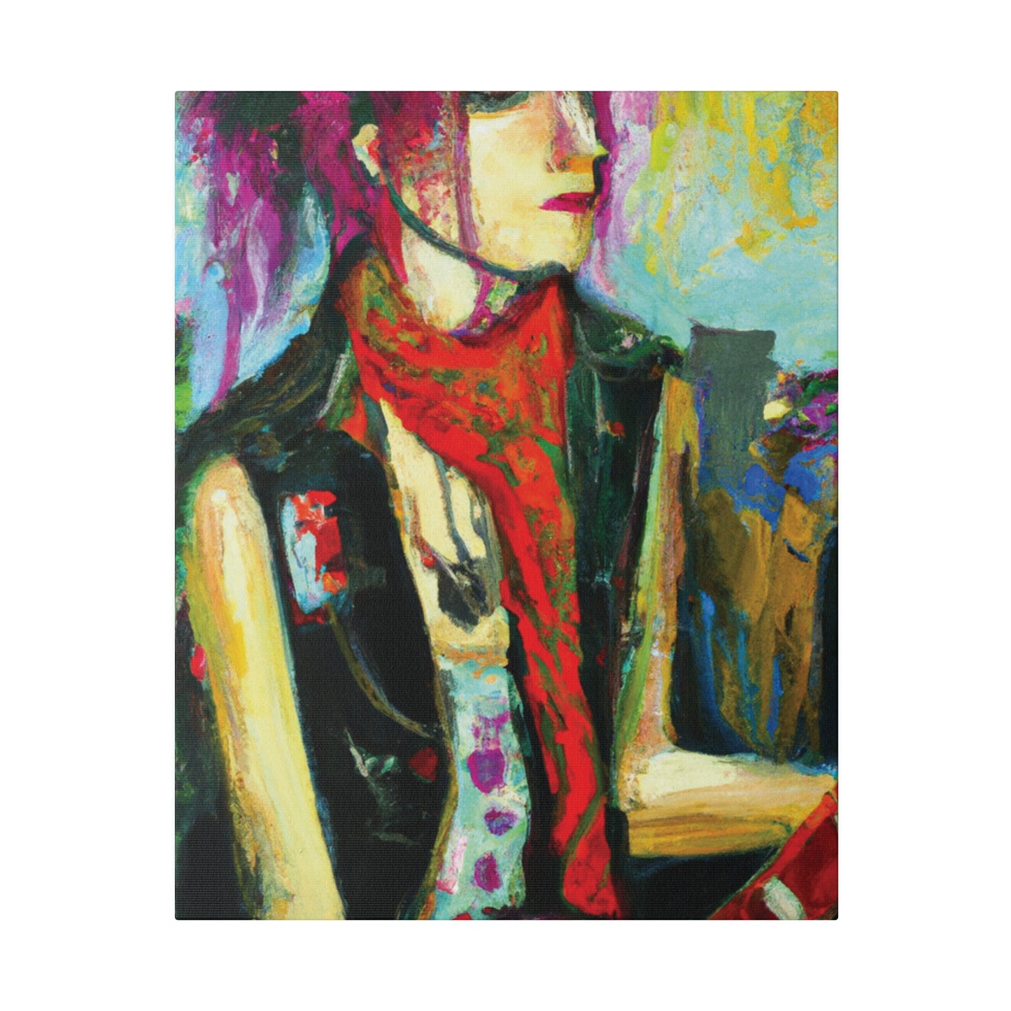 9141P - Rockstar Oil Painting Style Print | Poster | Home Decor | Wall Art | Music Art | Canvas