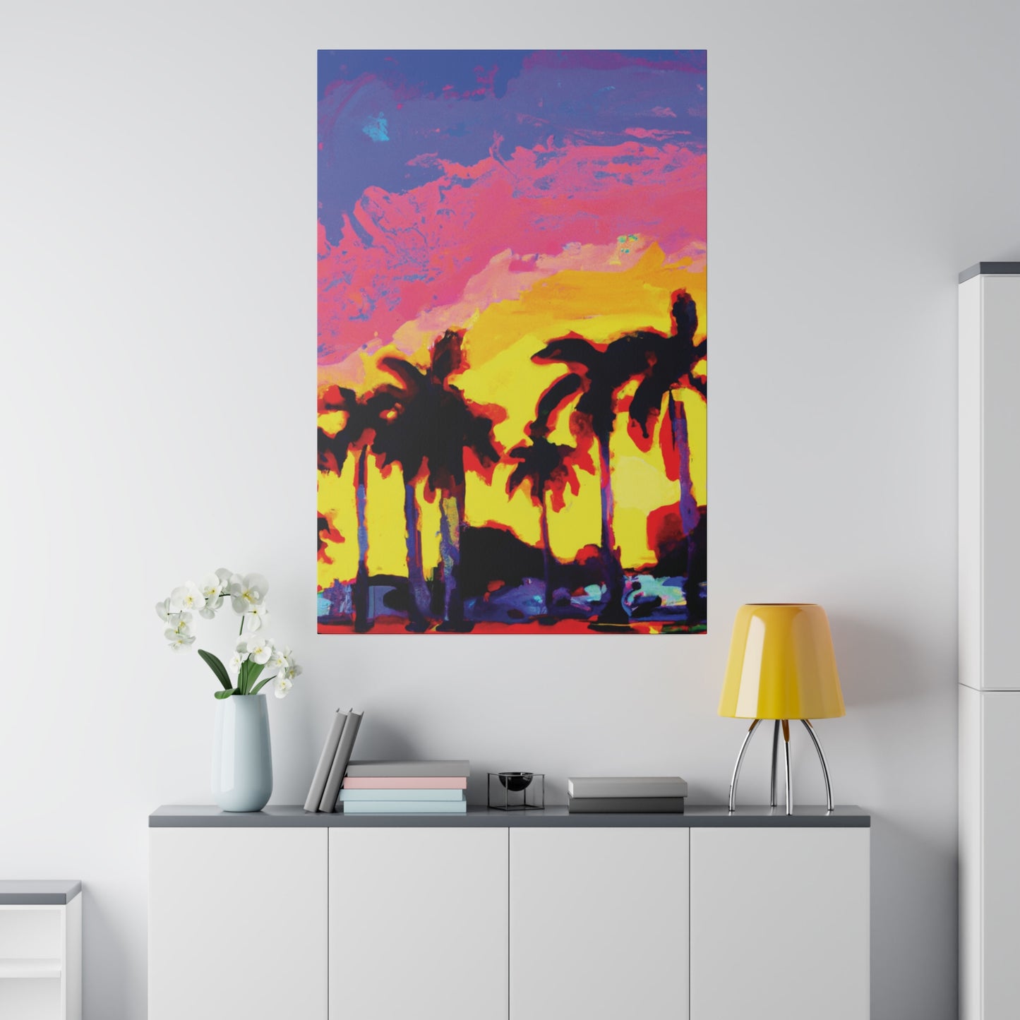 9284G - Miami Beach Sunset Painting Print | Miami | Beach | Sunset | Poster | Home Decor | Wall Art | Canvas