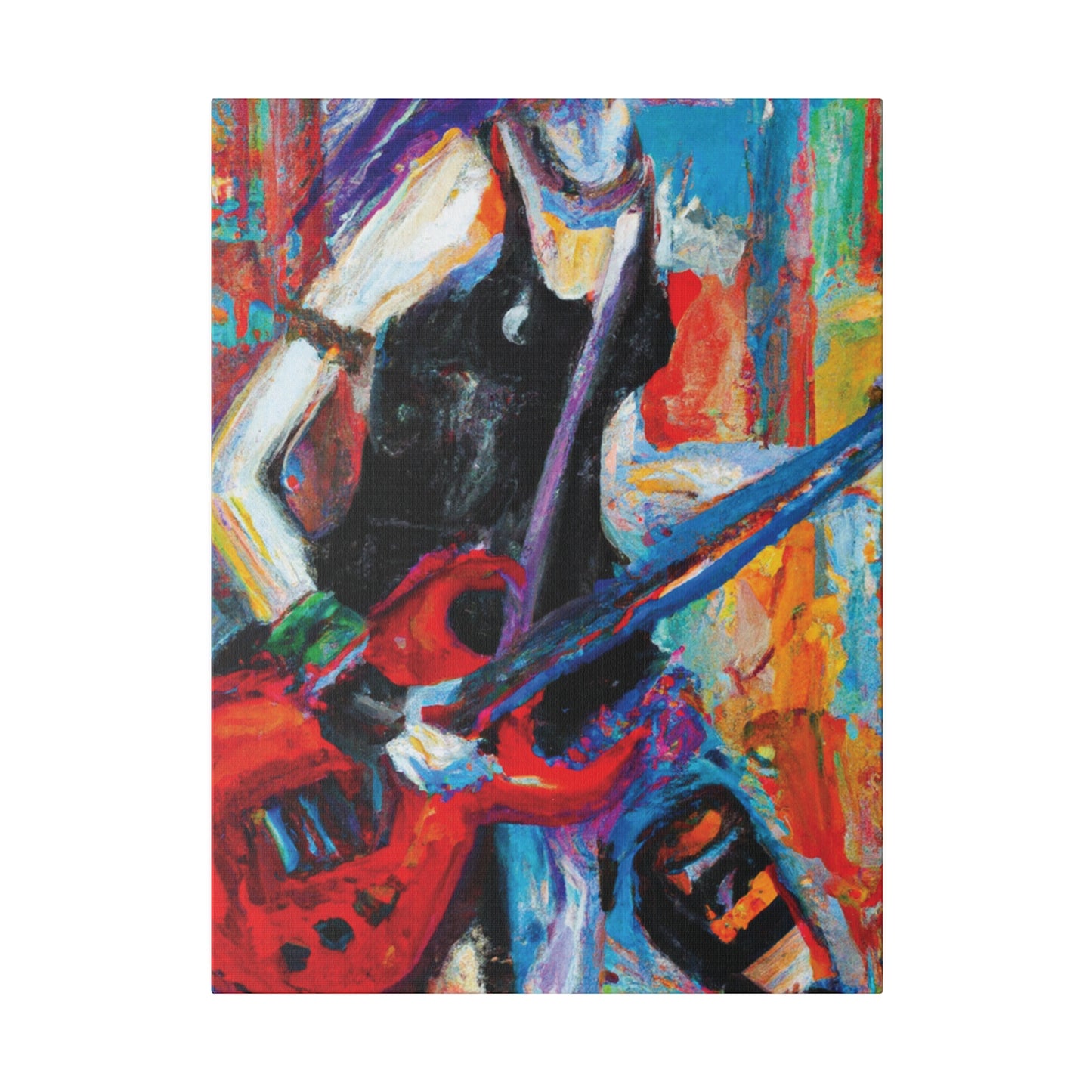 7384Q - Rockstar Oil Painting Style Print | Poster | Home Decor | Wall Art | Music Art | Canvas