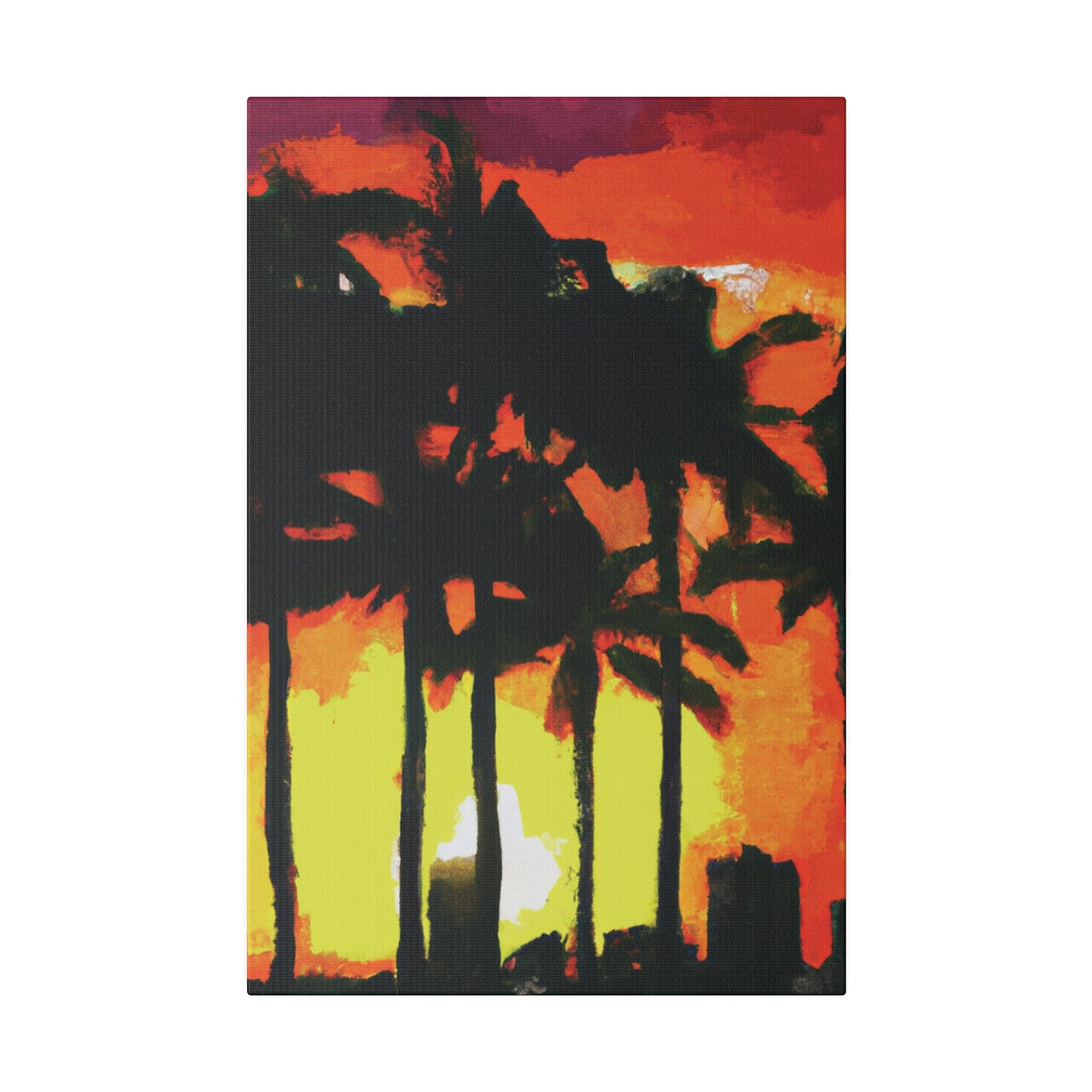 8291L - Miami Beach Sunset Painting Print | Miami | Beach | Sunset | Poster | Home Decor | Wall Art | Canvas