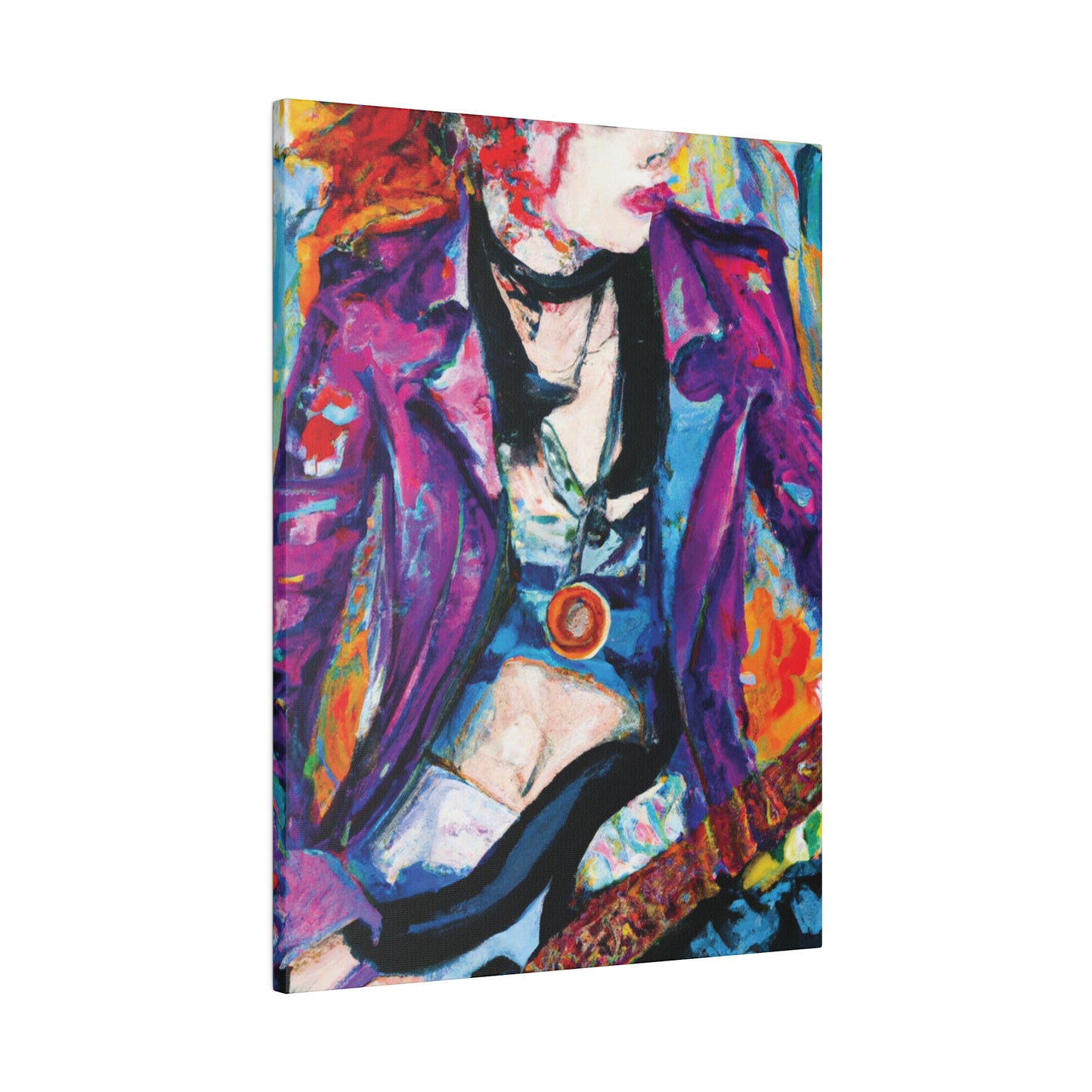 9712Y - Rockstar Oil Painting Style Print | Poster | Home Decor | Wall Art | Music Art | Canvas