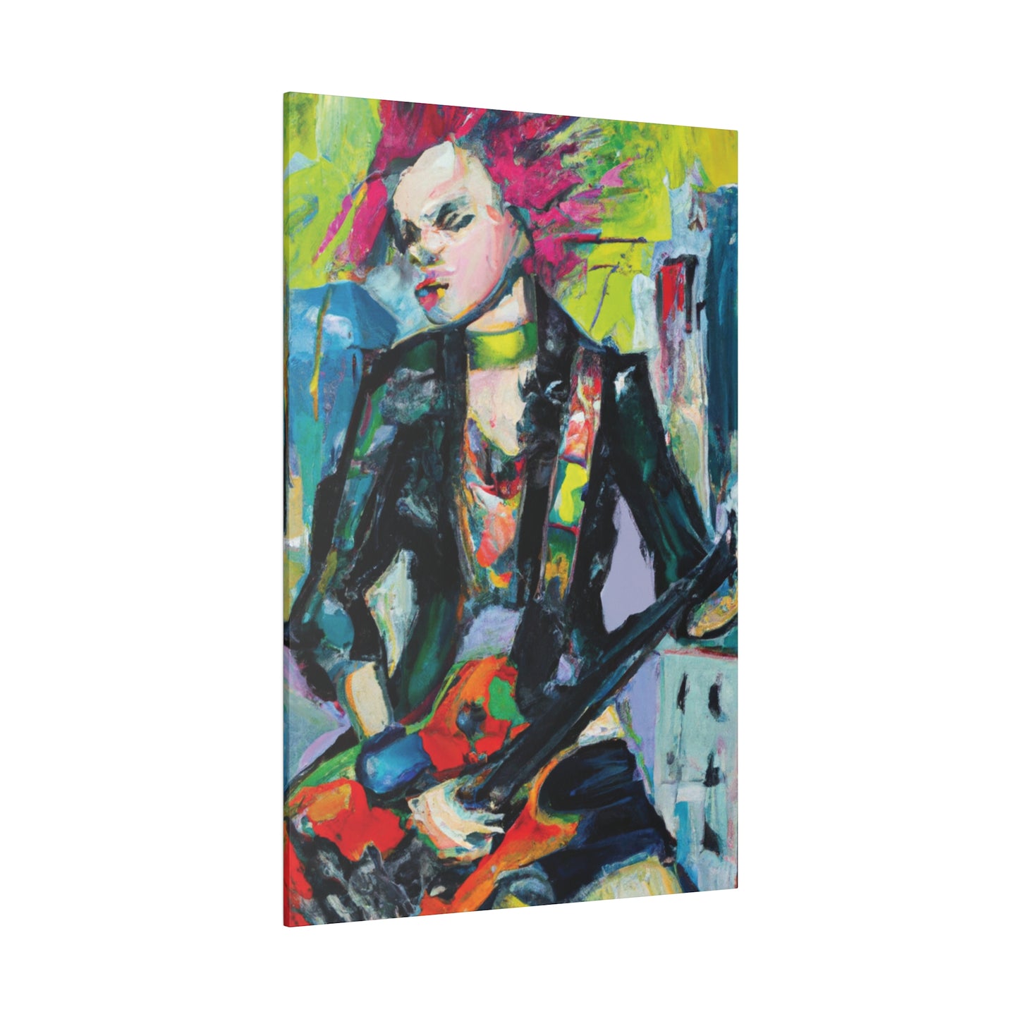 7258Y - Rockstar Oil Painting Style Print | Poster | Home Decor | Wall Art | Music Art | Canvas