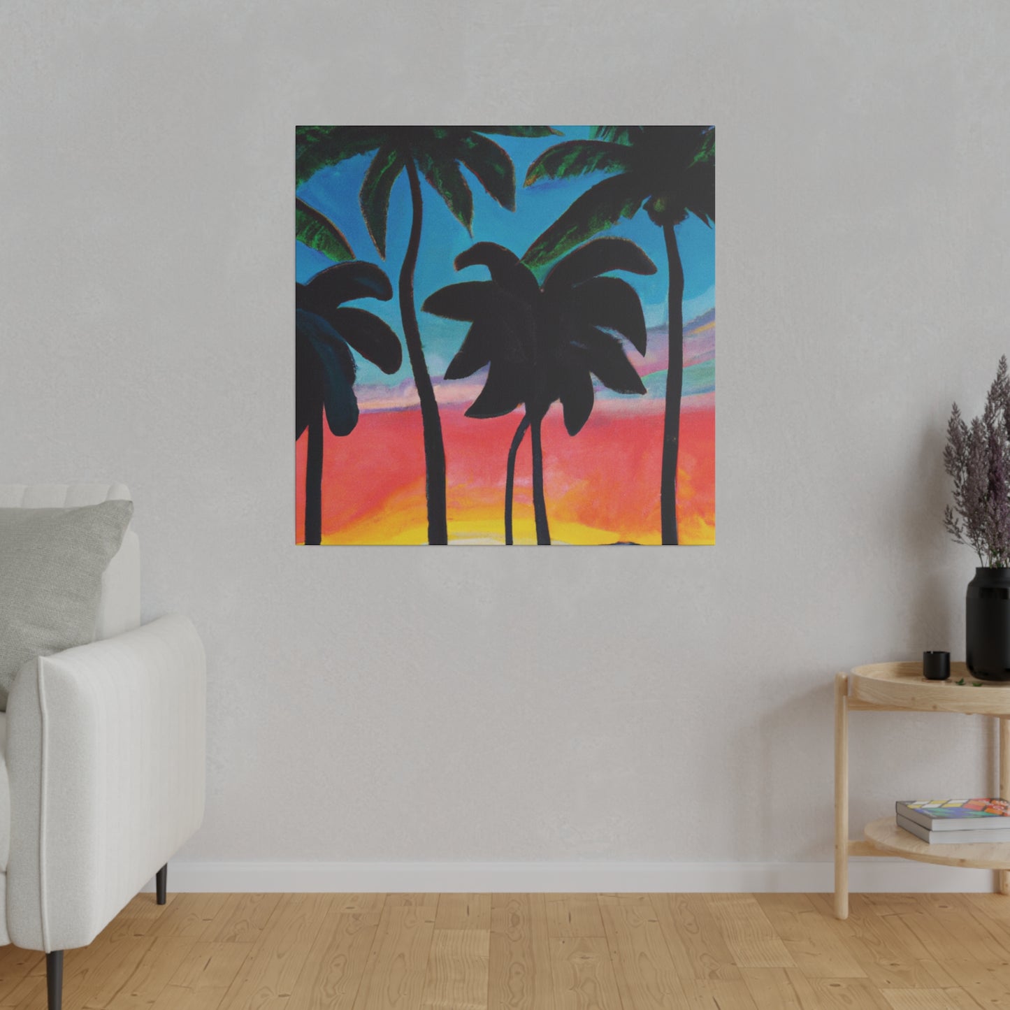 7322T - Miami Beach Sunset Painting Print | Miami | Beach | Sunset | Poster | Home Decor | Wall Art | Canvas