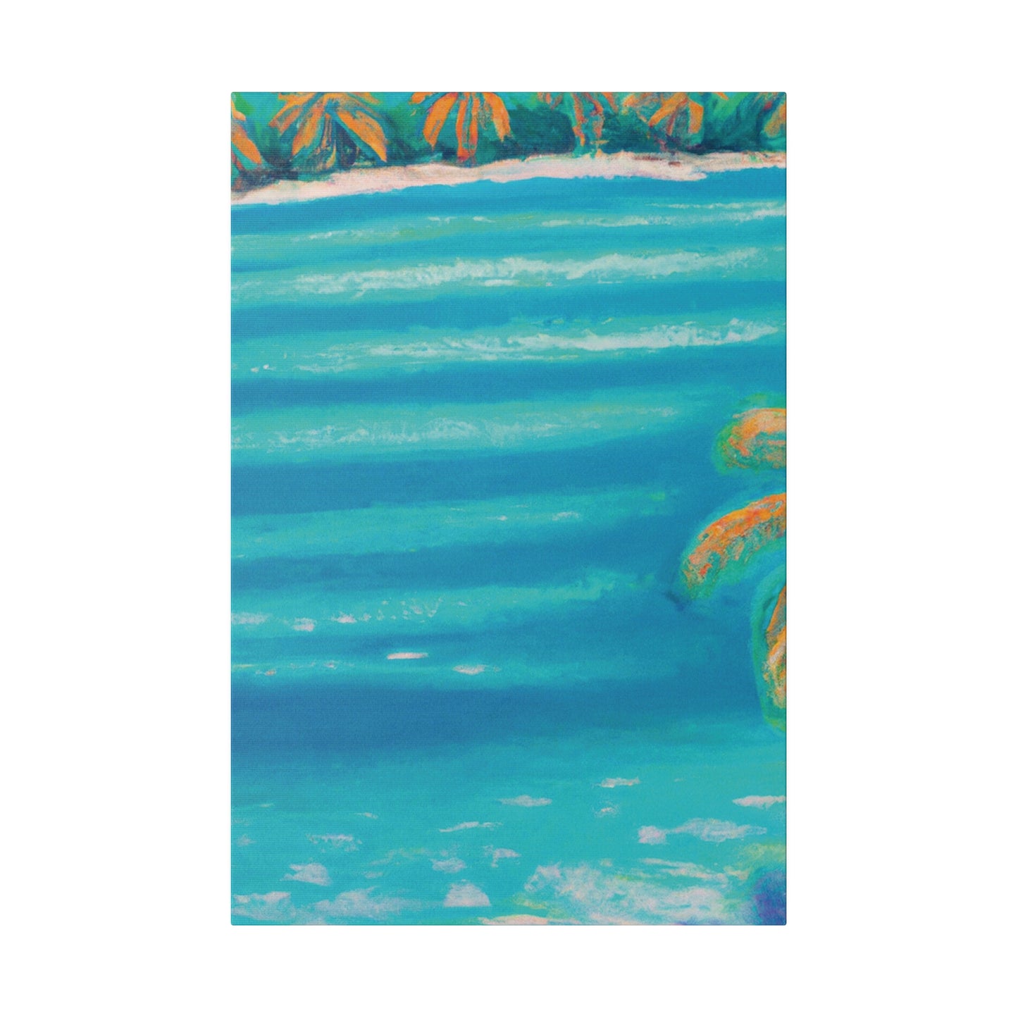 8745H - Bahamas Ocean Painting Print | Bahamas | Ocean | Beach | Poster | Home Decor | Wall Art | Canvas