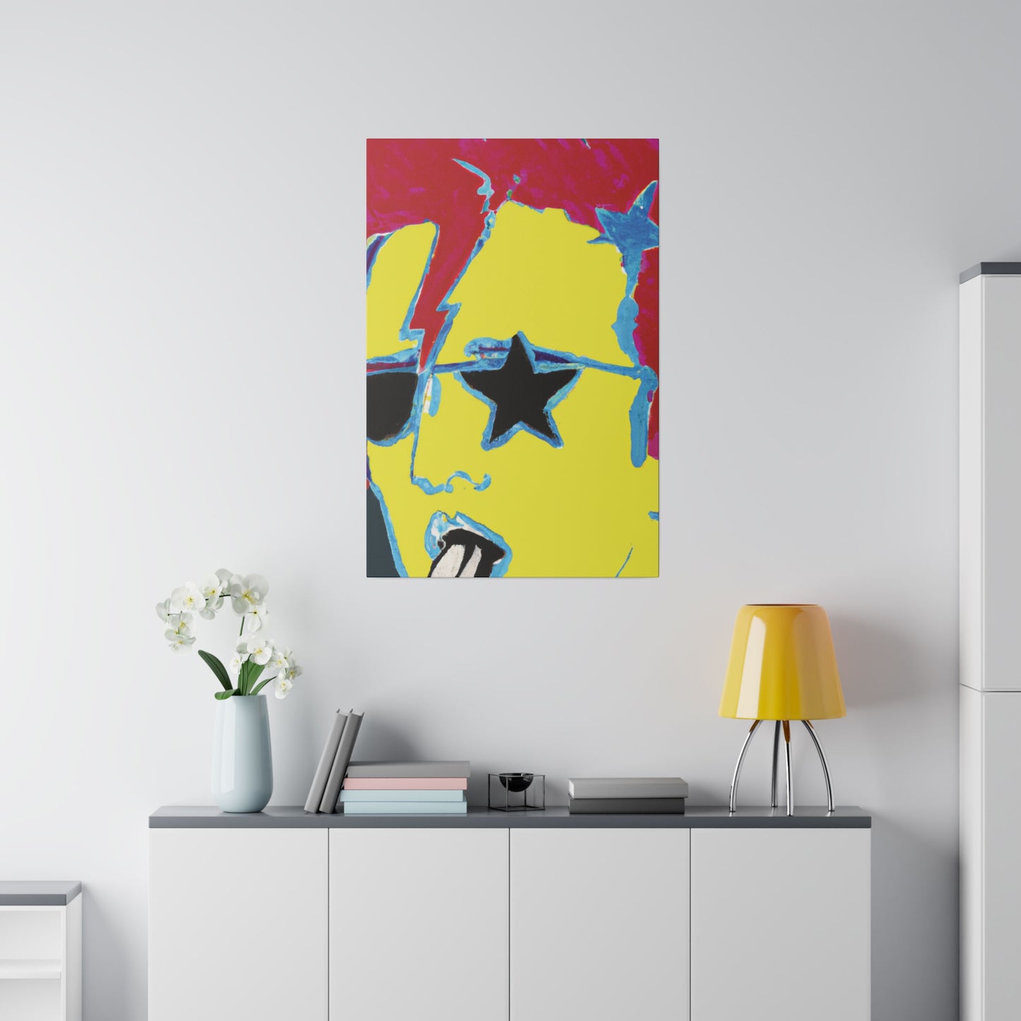 1454X - Rockstar Painting Print | Face | Abstract | Poster | Home Decor | Wall Art | Music Art | Canvas