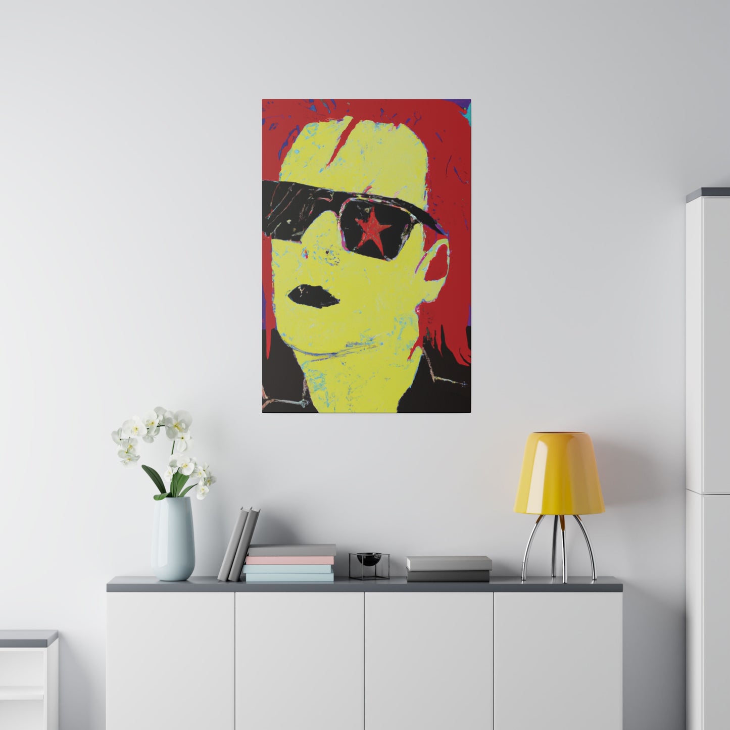 4792S - Rockstar Painting Print | Face | Abstract | Poster | Home Decor | Wall Art | Music Art | Canvas