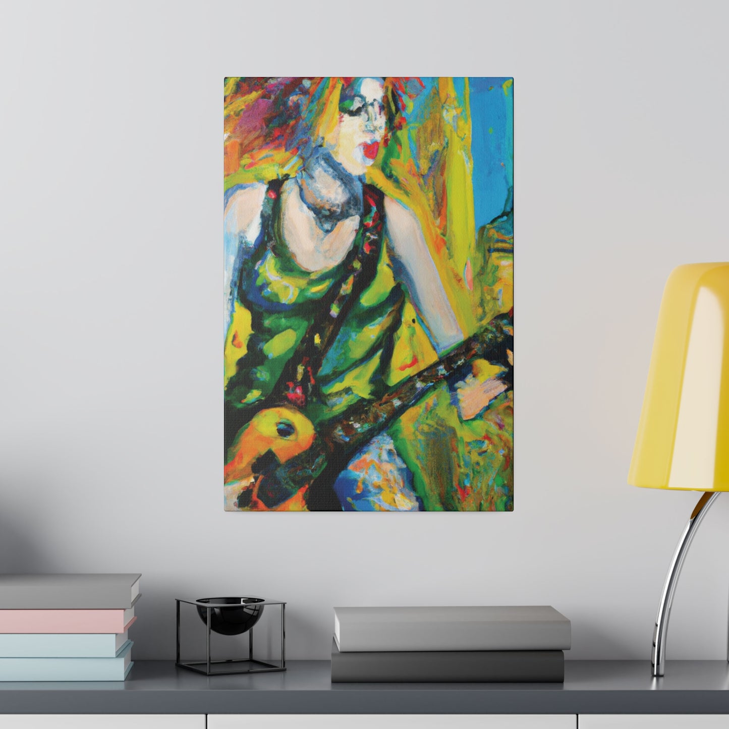 4713C - Rockstar Oil Painting Style Print | Poster | Home Decor | Wall Art | Music Art | Canvas