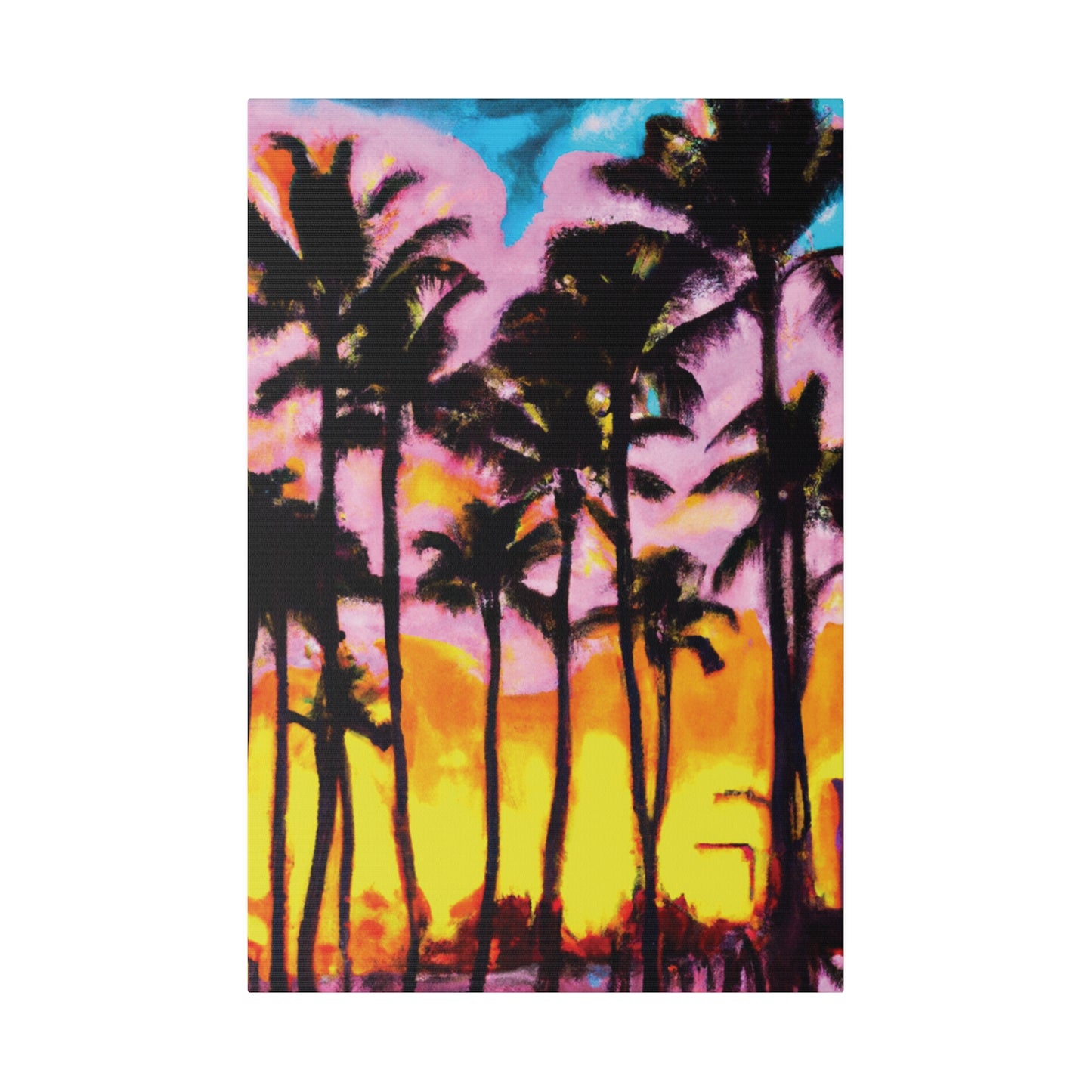 6202Q - Miami Beach Sunset Painting Print | Miami | Beach | Sunset | Poster | Home Decor | Wall Art | Canvas