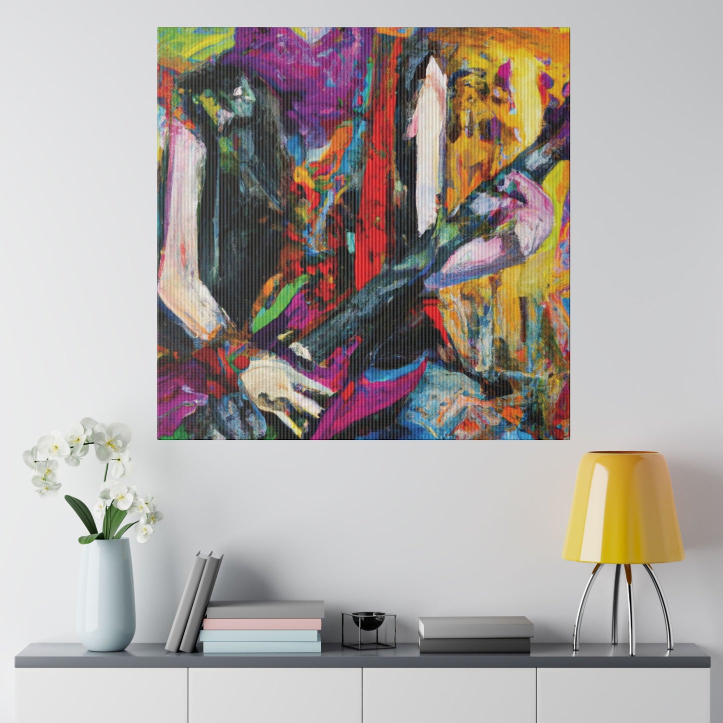 3088A - Rockstar Oil Painting Style Print | Poster | Home Decor | Wall Art | Music Art | Canvas