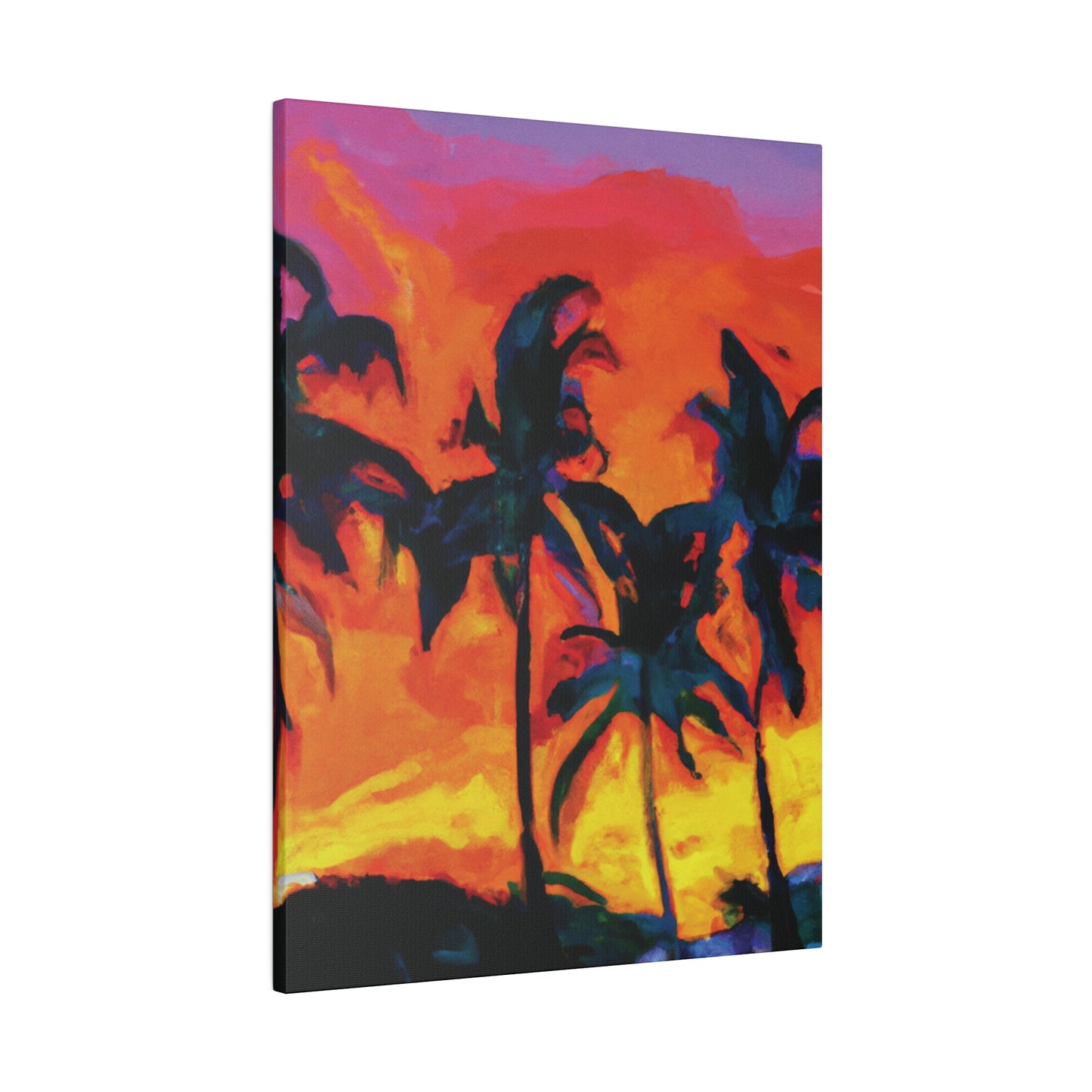 7487R - Miami Beach Sunset Painting Print | Miami | Beach | Sunset | Poster | Home Decor | Wall Art | Canvas