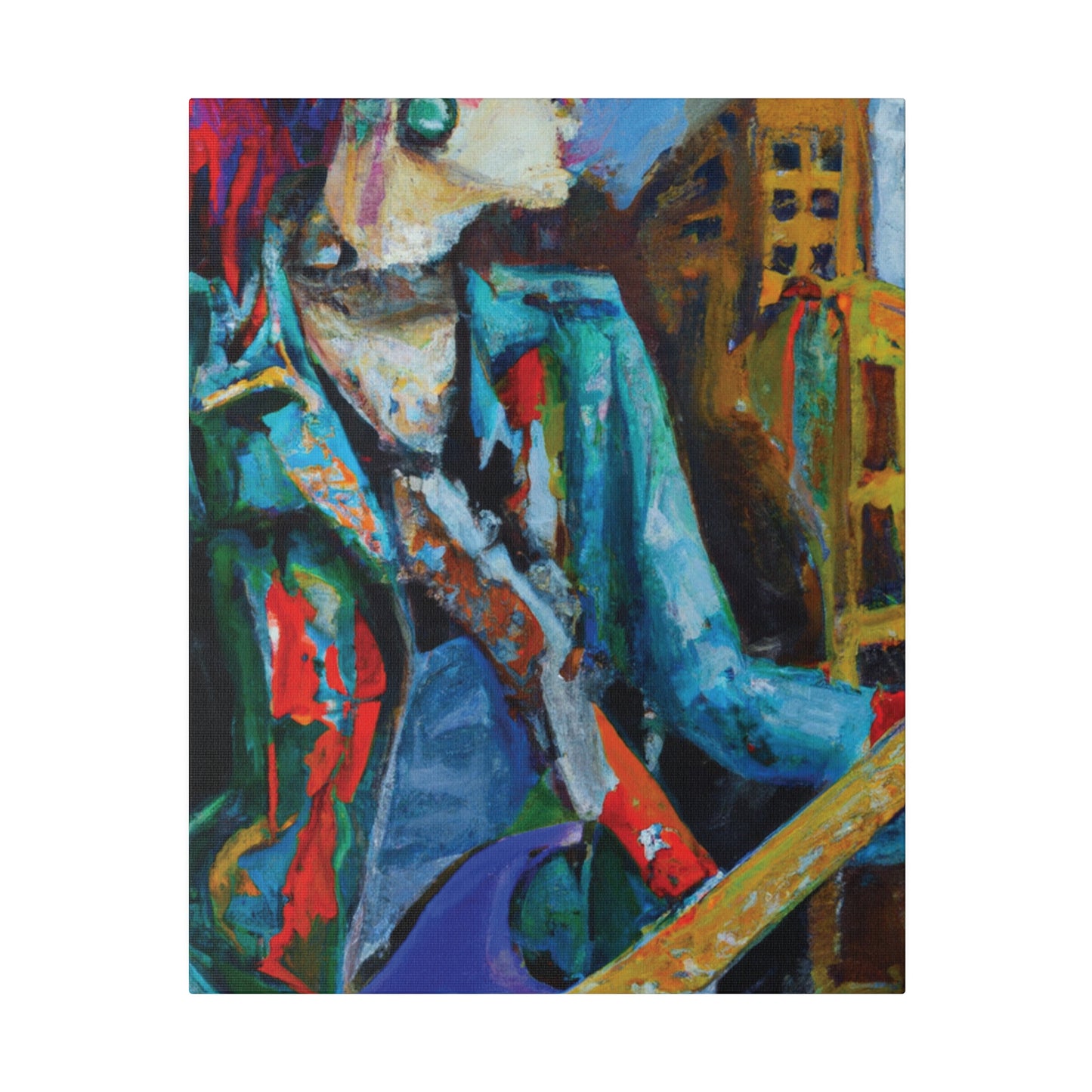 8911G - Rockstar Oil Painting Style Print | Poster | Home Decor | Wall Art | Music Art | Canvas
