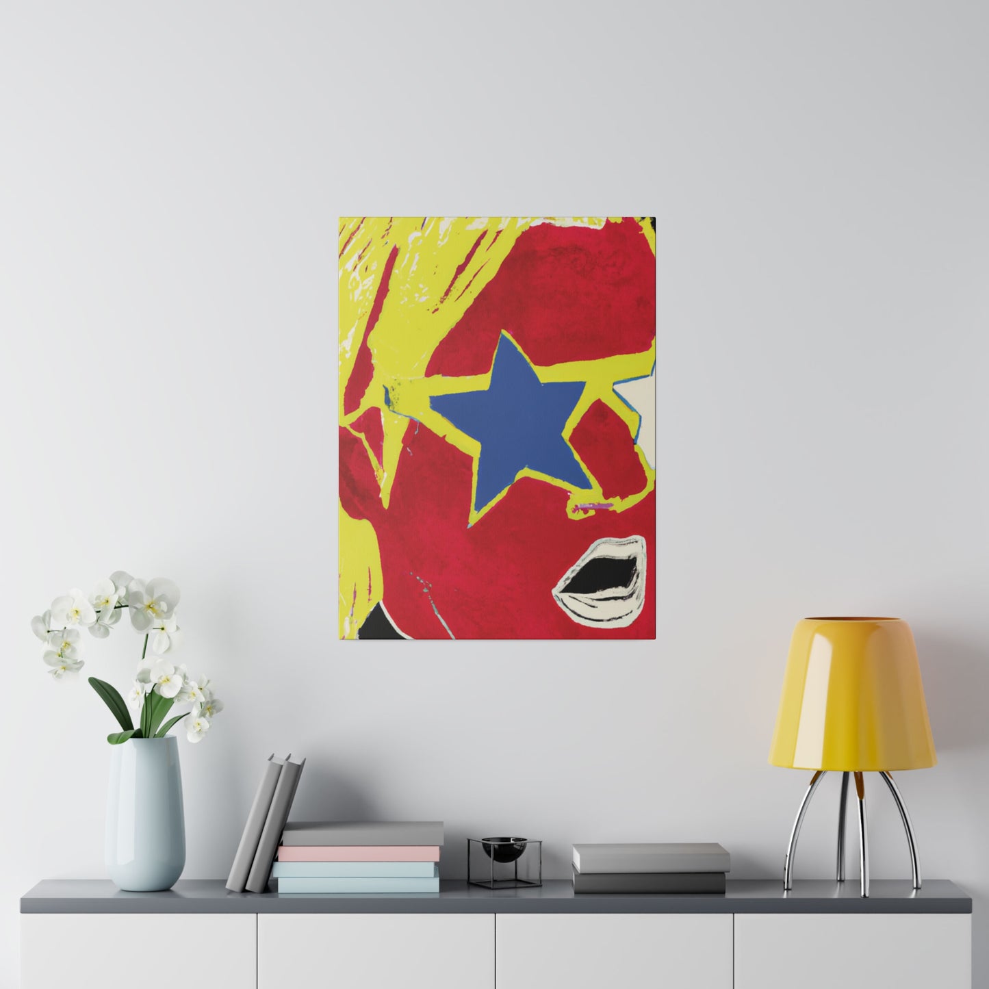 2109Q - Rockstar Painting Print | Face | Abstract | Poster | Home Decor | Wall Art | Music Art | Canvas