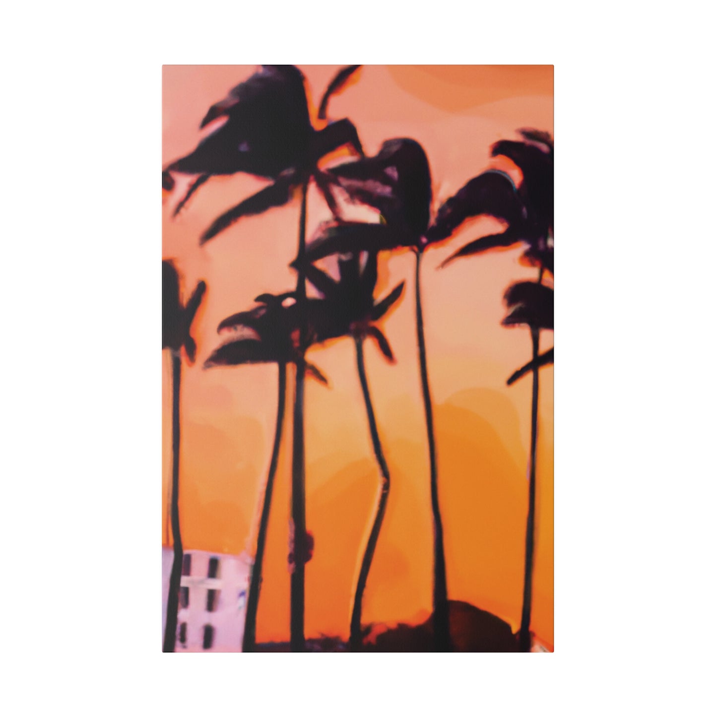 9837K - Miami Beach Sunset Painting Print | Miami | Beach | Sunset | Poster | Home Decor | Wall Art | Canvas