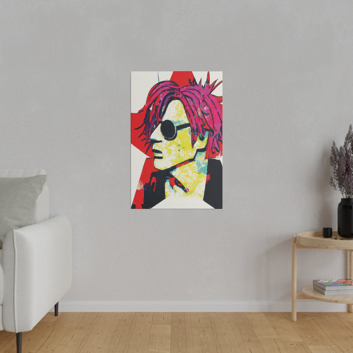 3019T - Rockstar Painting Print | Face | Abstract | Poster | Home Decor | Wall Art | Music Art | Canvas