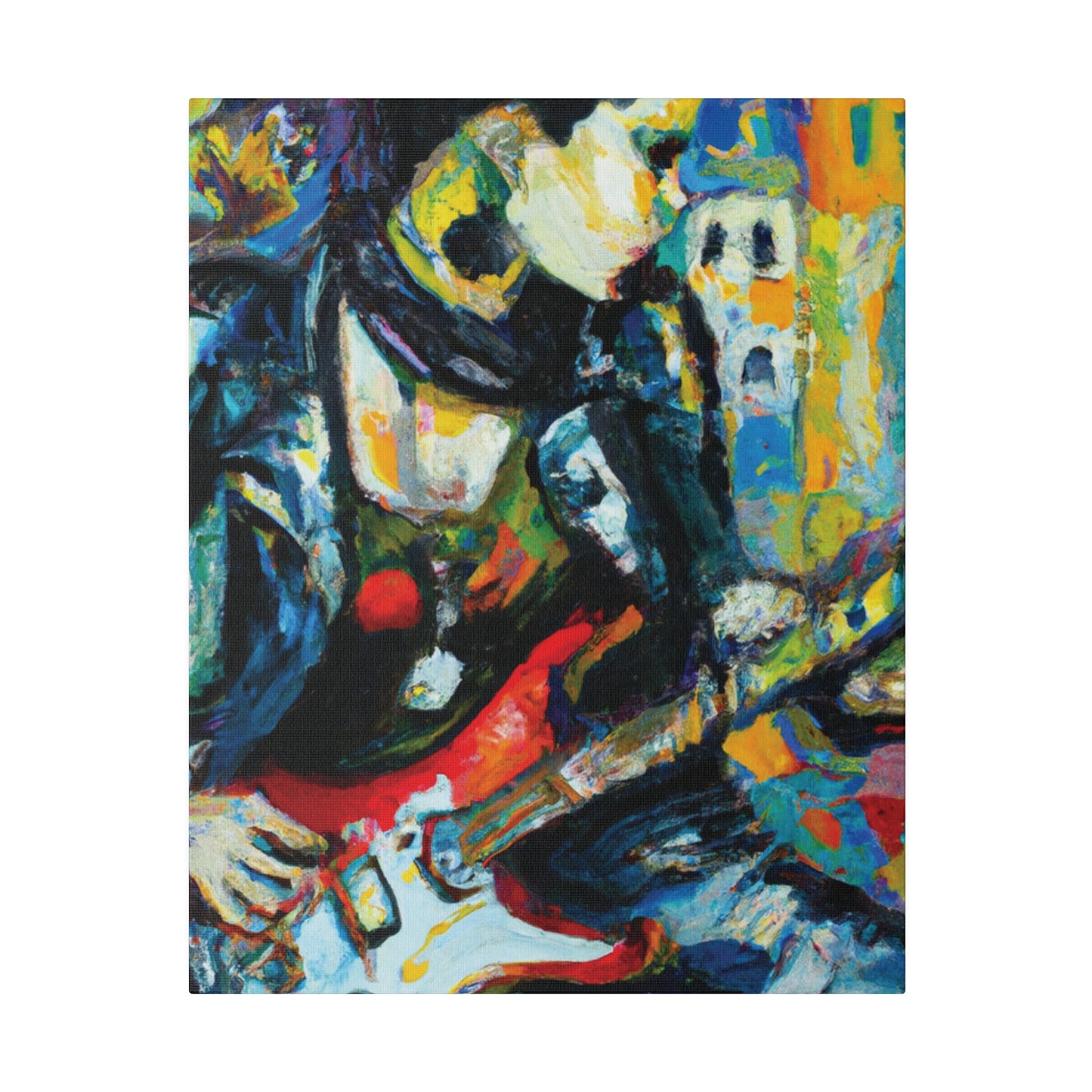 7547K - Rockstar Oil Painting Style Print | Poster | Home Decor | Wall Art | Music Art | Canvas