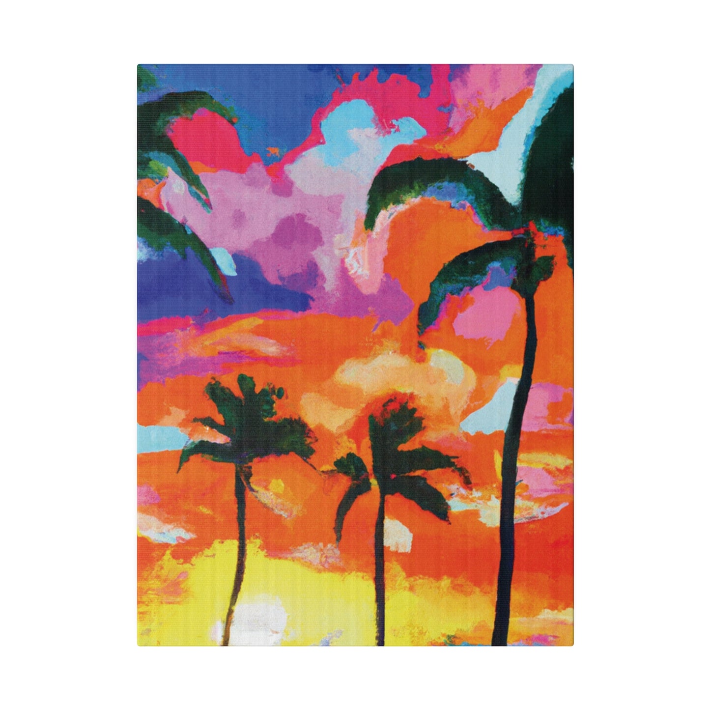 8579F - Miami Beach Sunset Painting Print | Miami | Beach | Sunset | Poster | Home Decor | Wall Art | Canvas