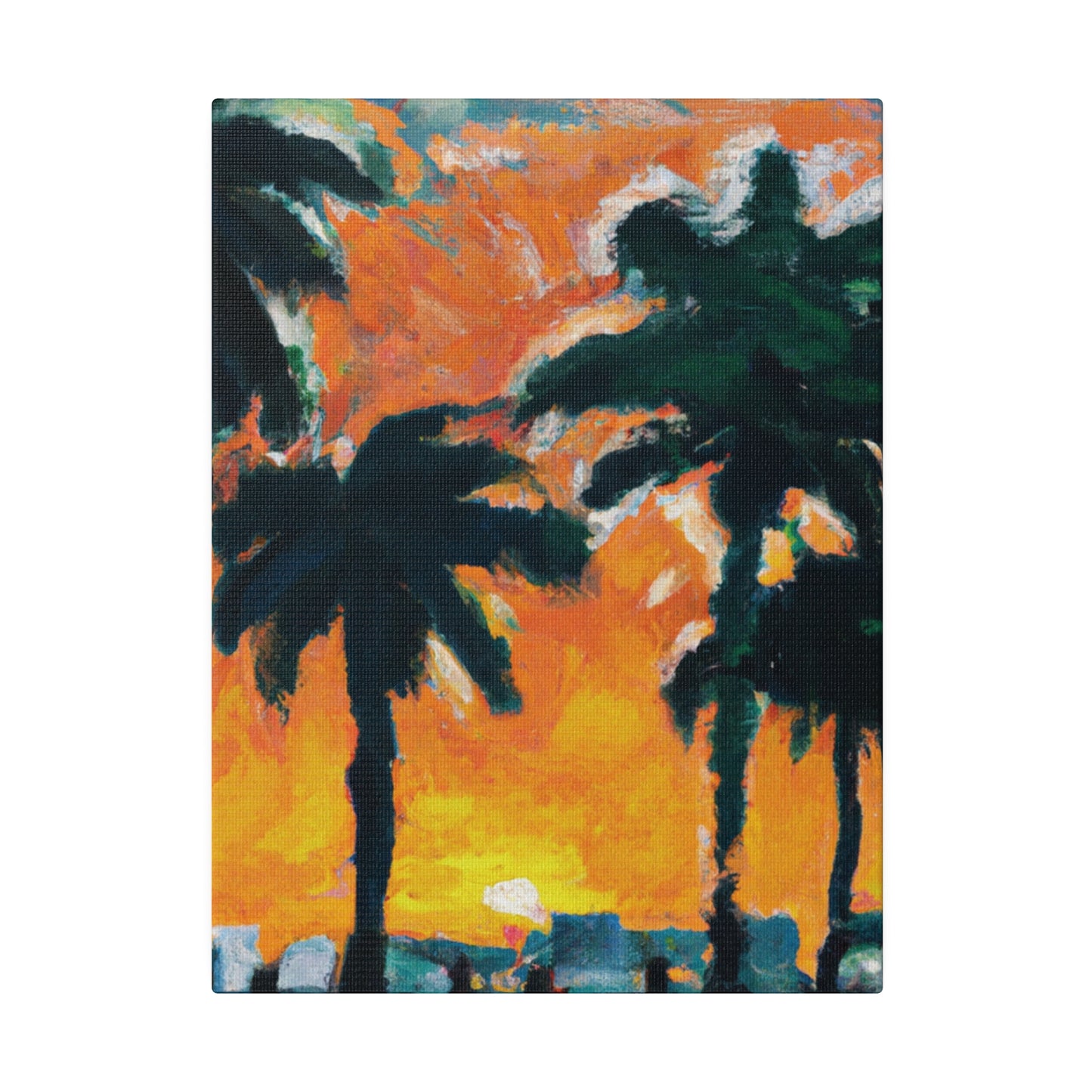 9571T - Miami Beach Sunset Painting Print | Miami | Beach | Sunset | Poster | Home Decor | Wall Art | Canvas