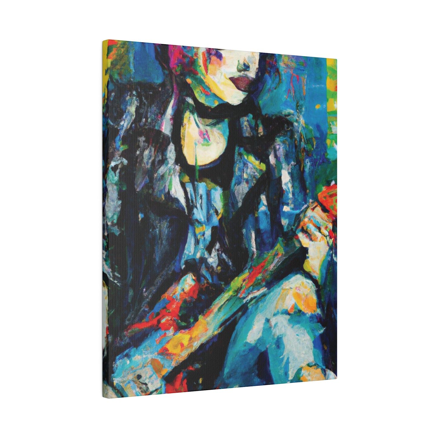 9733T - Rockstar Oil Painting Style Print | Poster | Home Decor | Wall Art | Music Art | Canvas