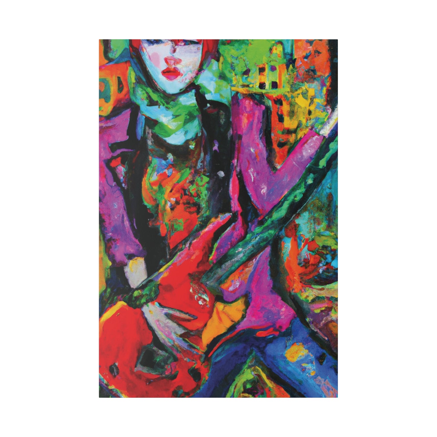 3861D - Rockstar Oil Painting Style Print | Poster | Home Decor | Wall Art | Music Art | Canvas