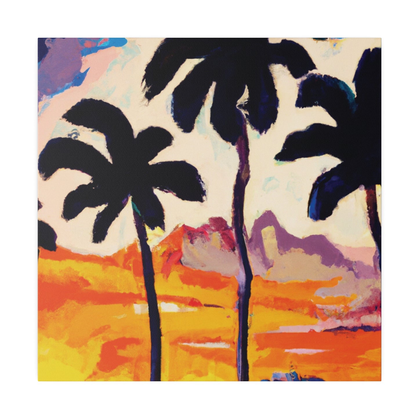 6586K - Miami Beach Sunset Painting Print | Miami | Beach | Sunset | Poster | Home Decor | Wall Art | Canvas